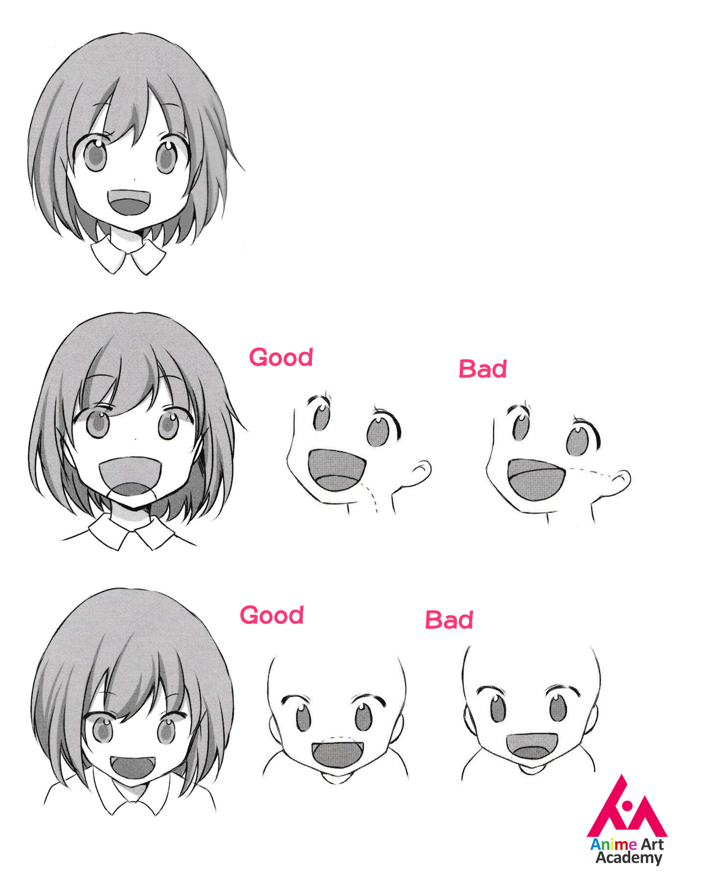 Learn how to draw a manga mouth from different perspectives   Paintingcreativity