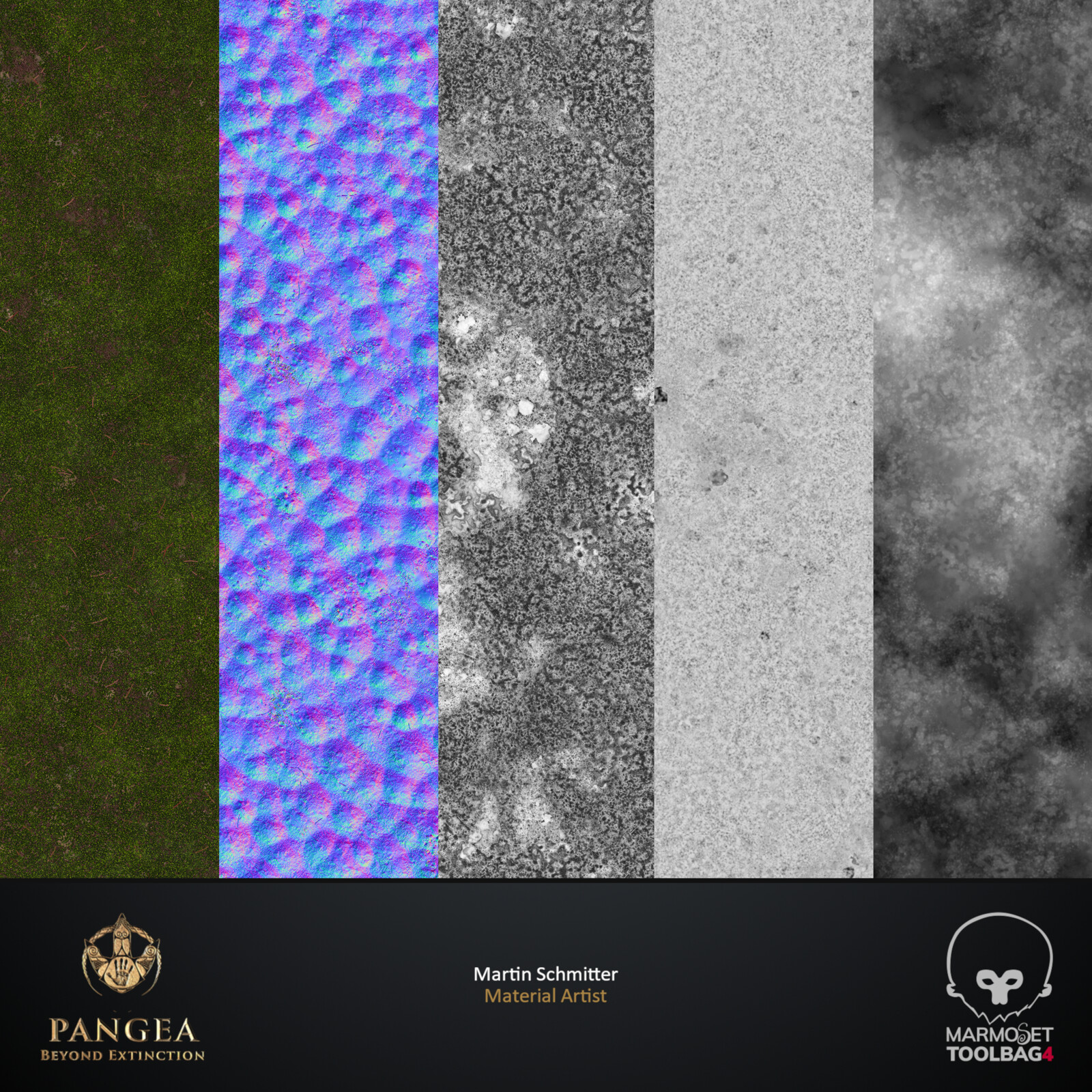 Basecolor, Normal, AO, Roughness, Displacement