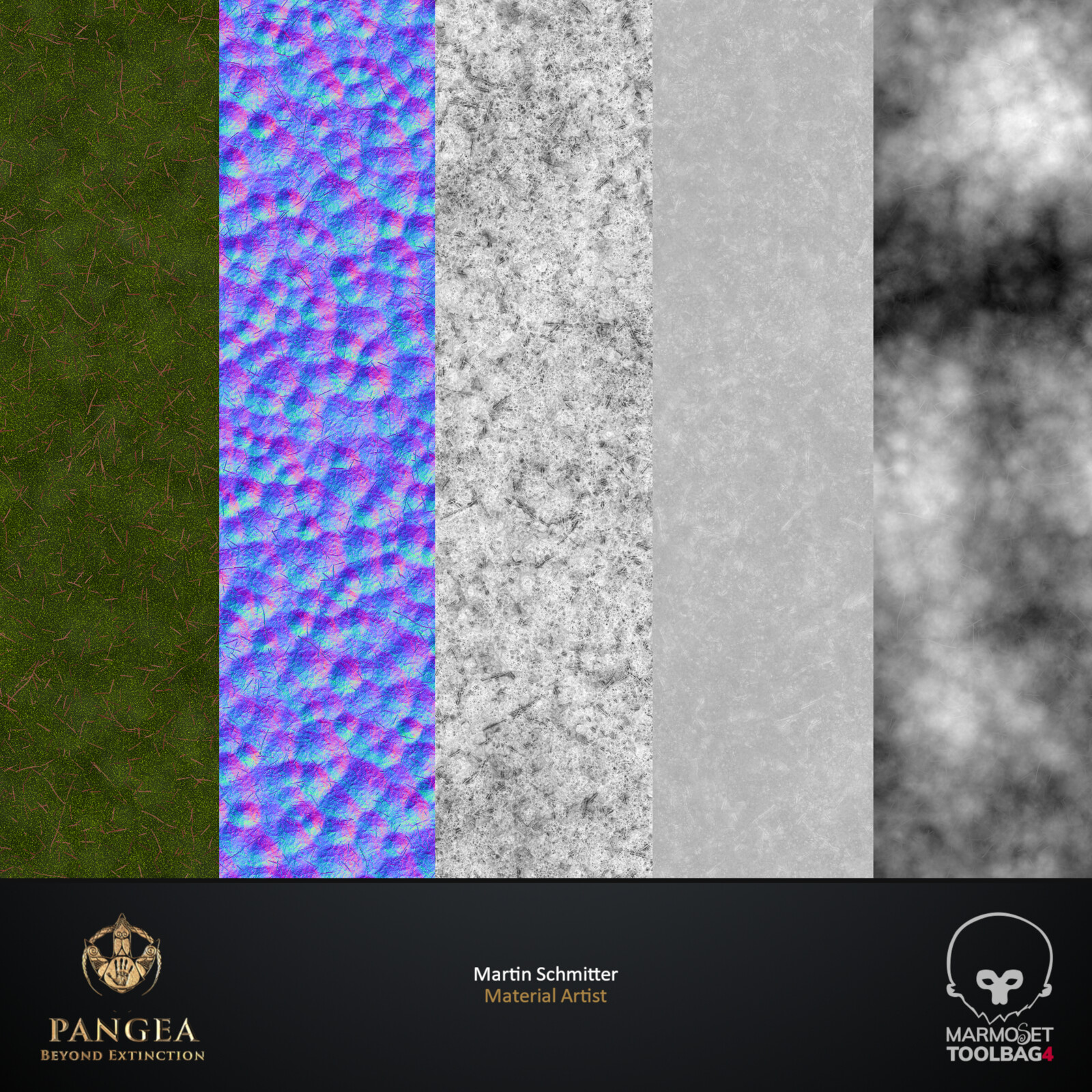 Basecolor, Normal, AO, Roughness, Displacement