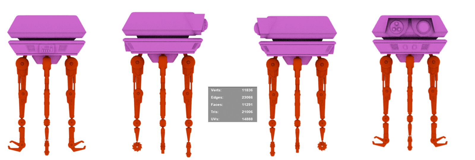 The retopology.