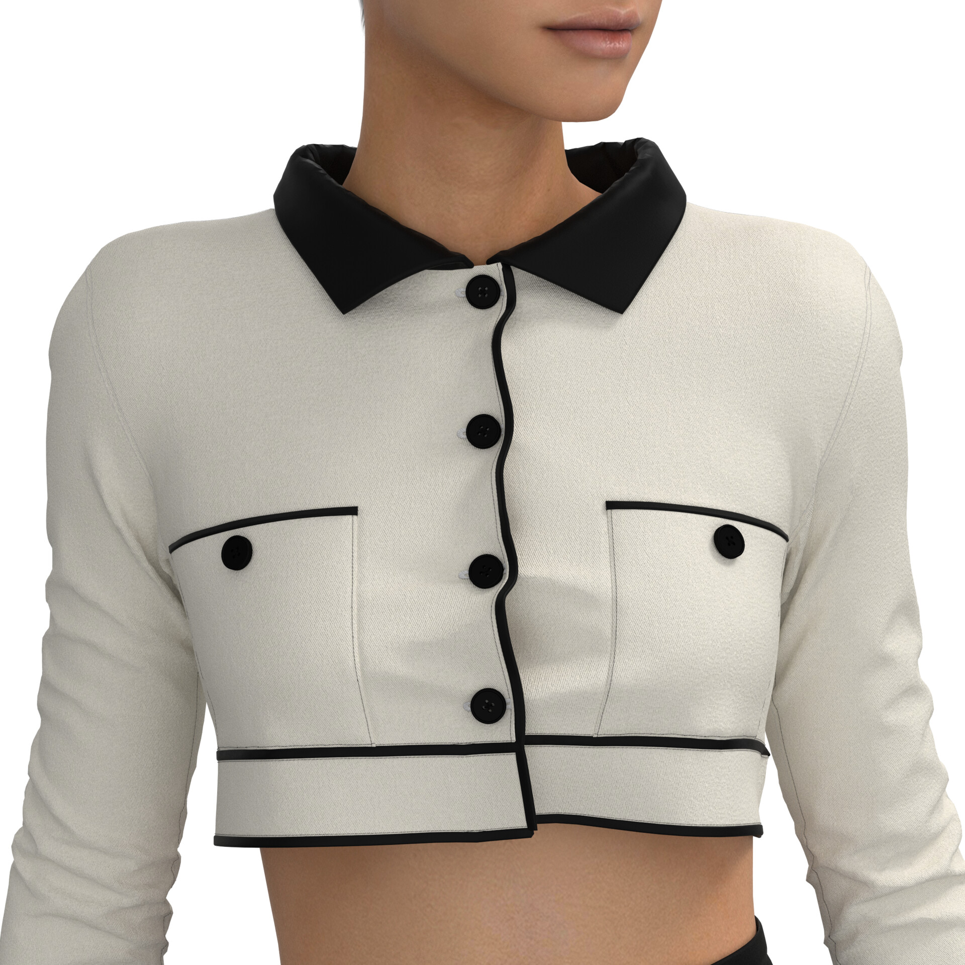 ArtStation - Chanel Style Jacket and split mini dress