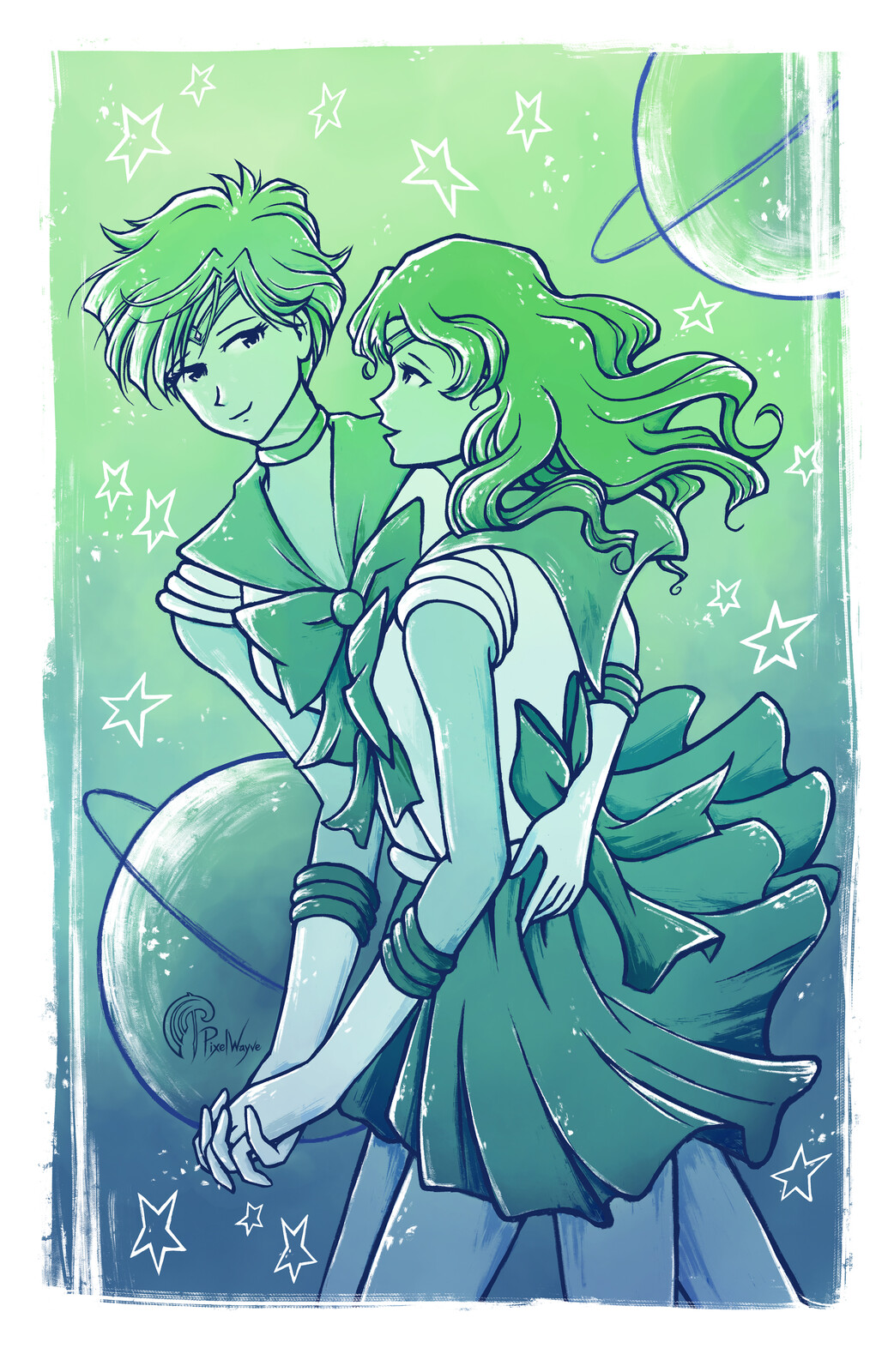 Sailor Neptune and Uranus from Sailor Moon