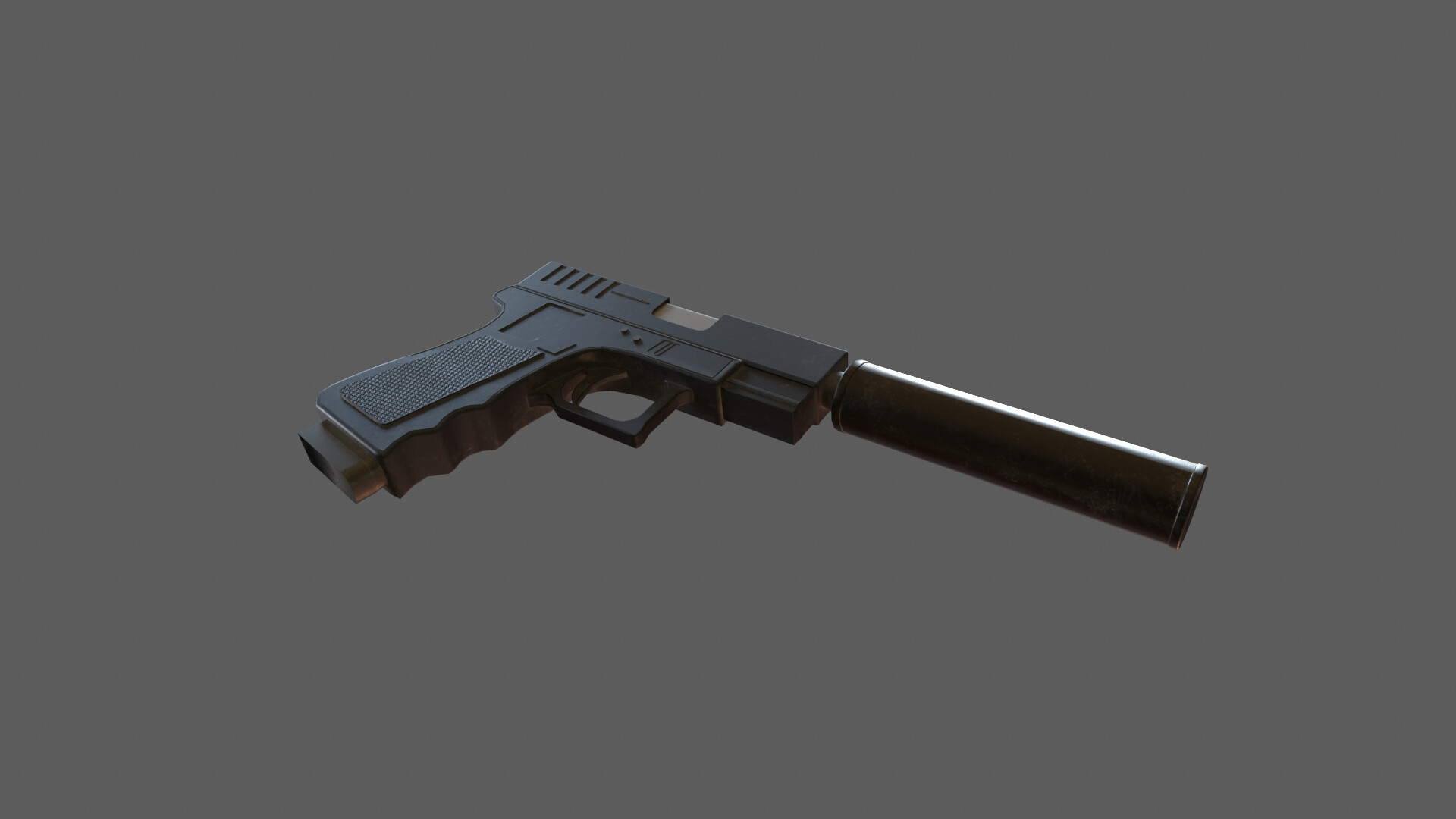 Artstation silenced pistol
