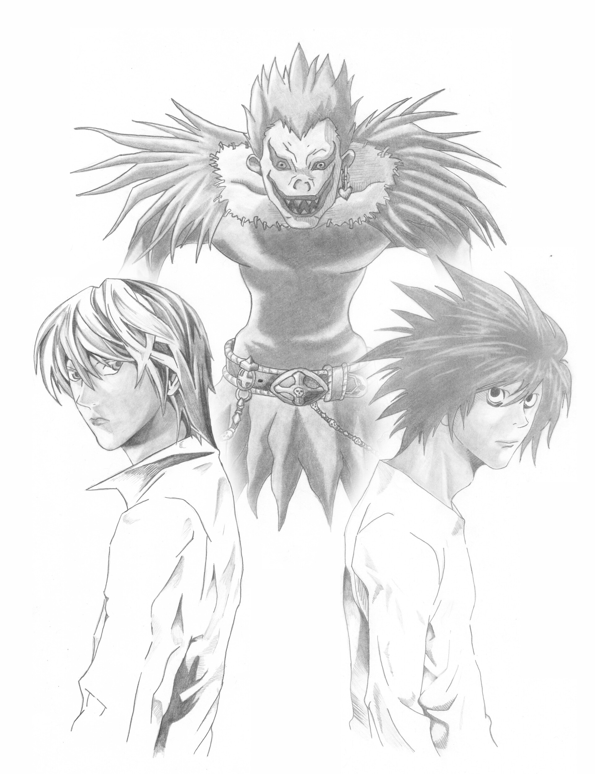 Draw you in death note anime style by Sennsennart_