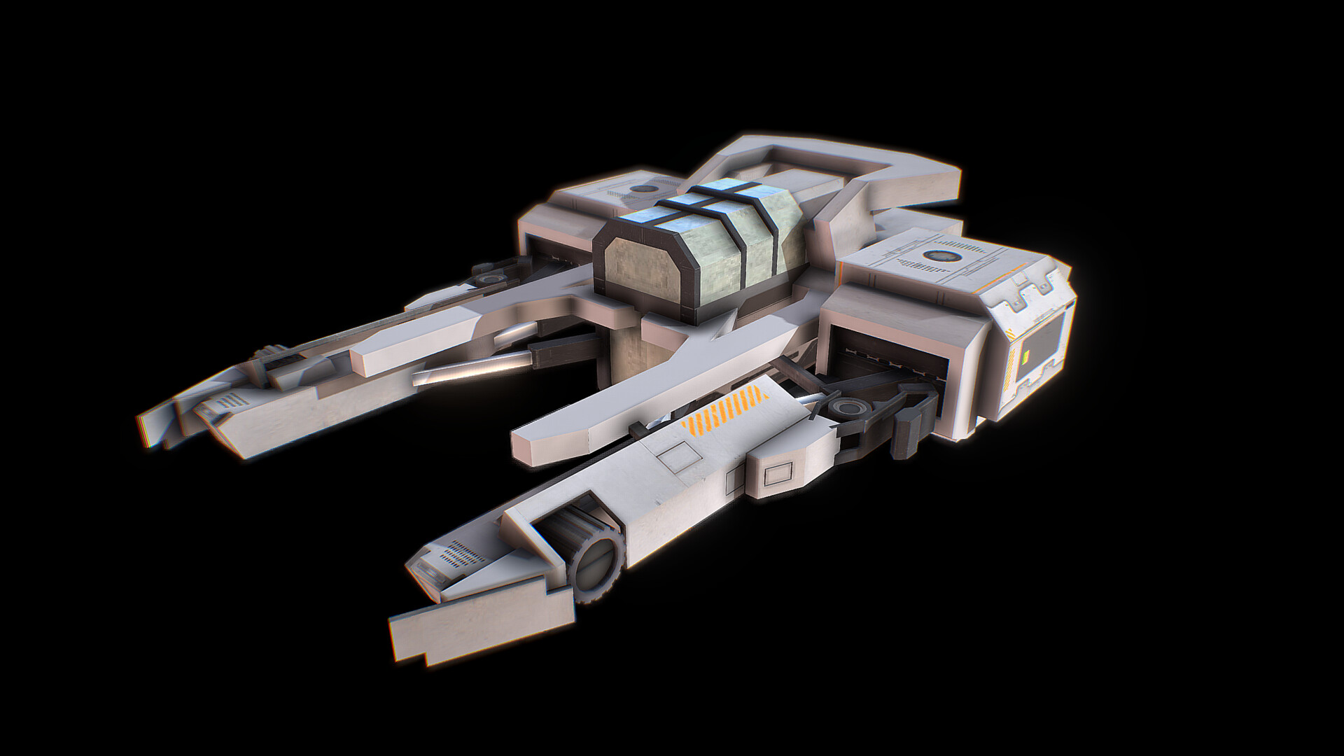 Artstation low poly spaceship minecraft