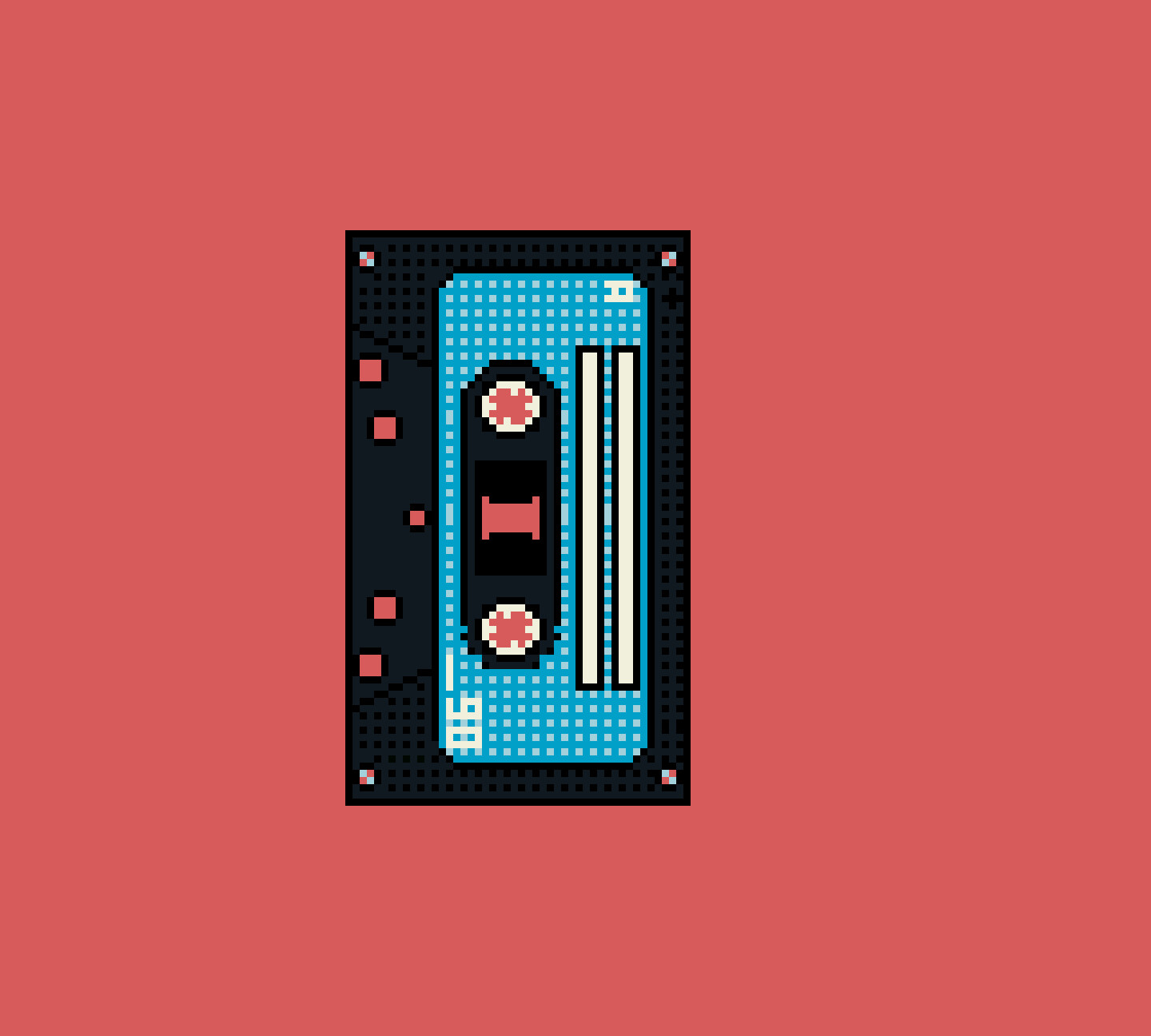 ArtStation - Casette tape breaking down - pixel animation