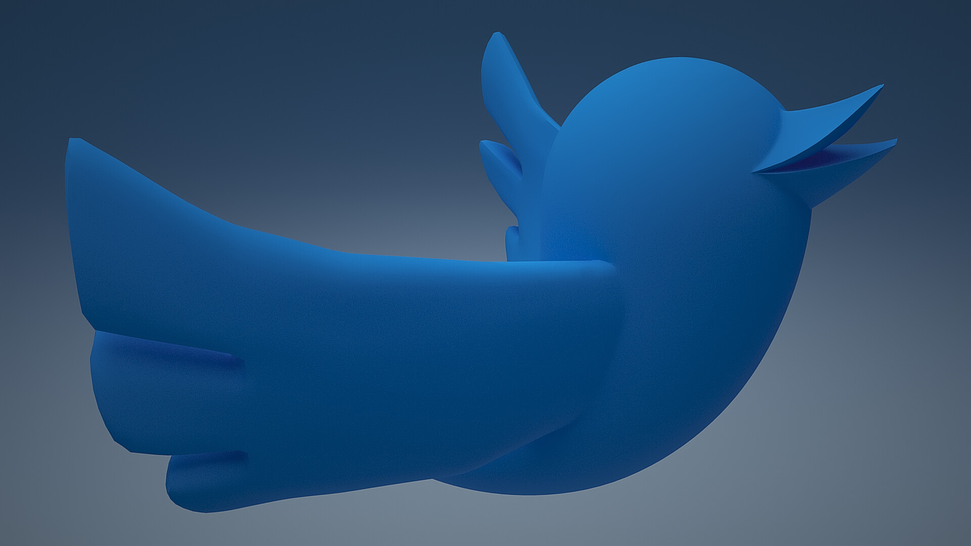 Twitter Bird 3D Model