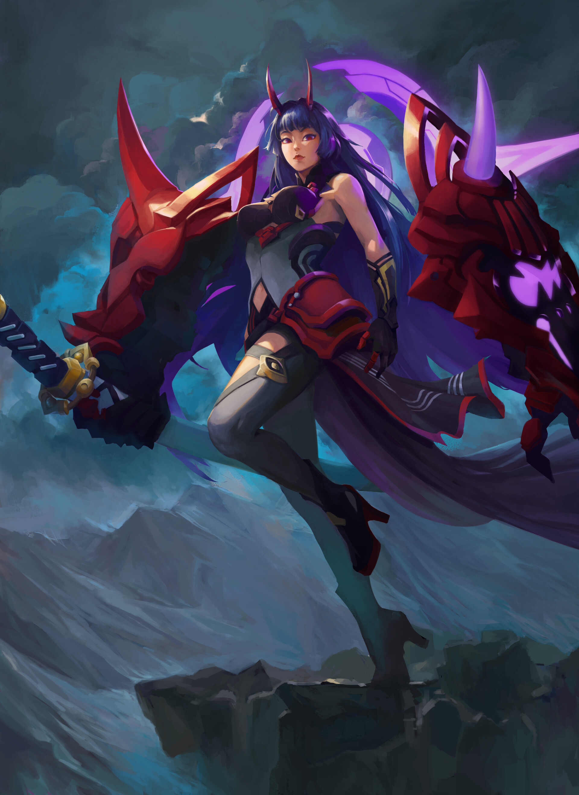 ArtStation - Herrscher of Thunder - Raiden Mei