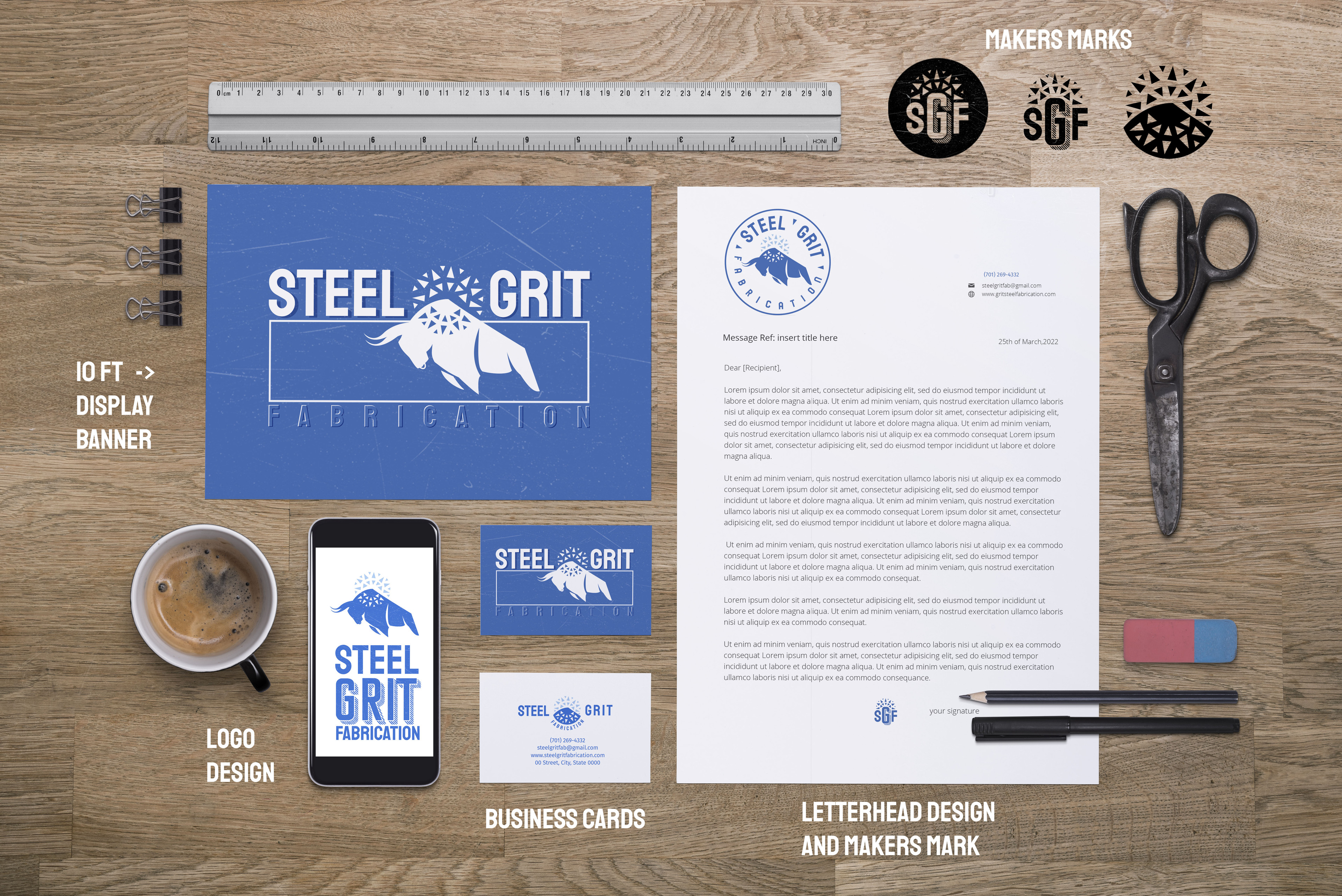 Steel Grit Fabrication company branding