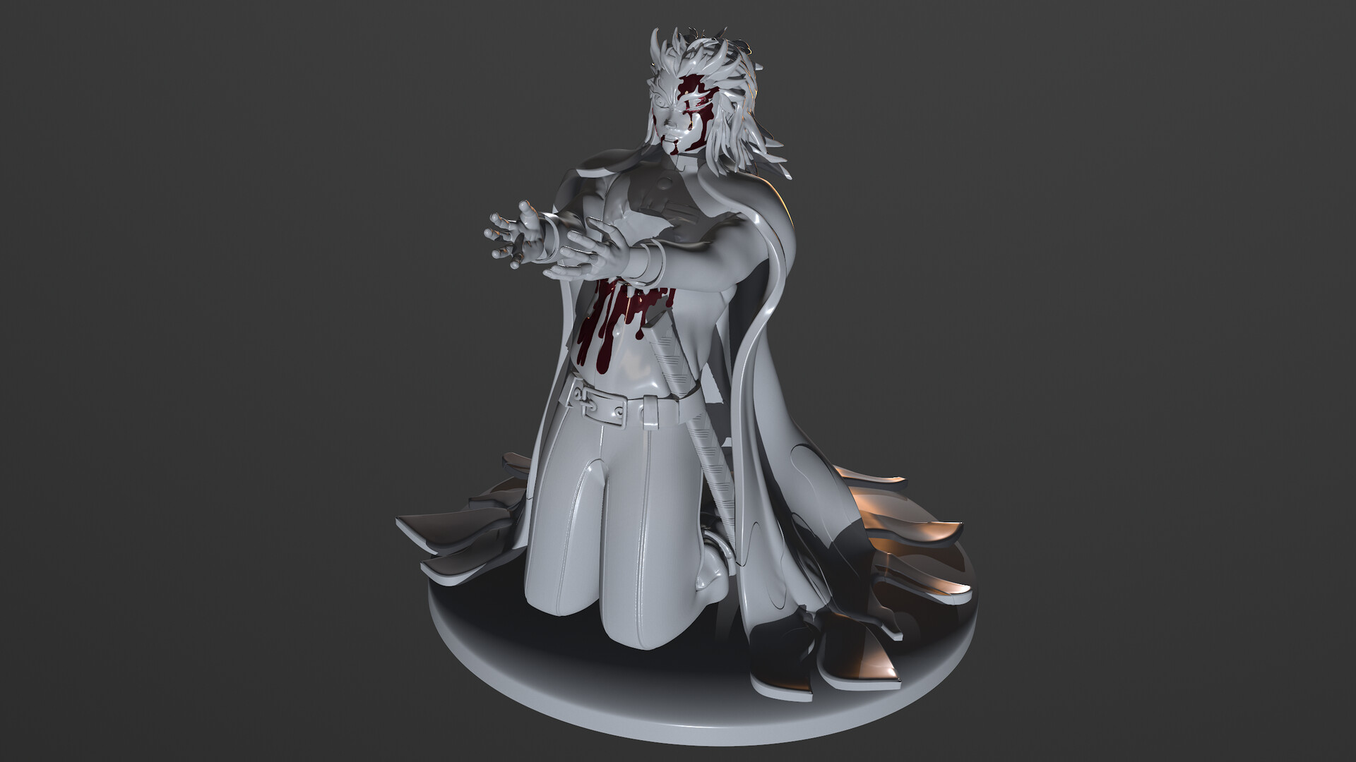 Artstation Death Of Rengoku Pen Stand