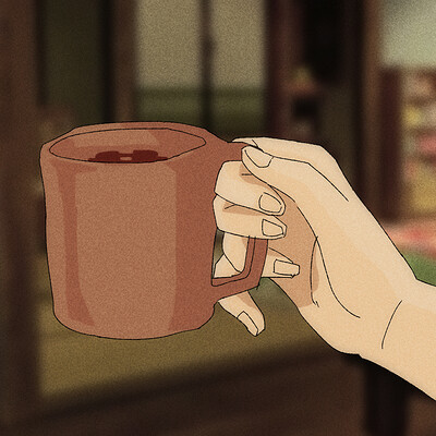 Premium Vector | Kawaii cute anime girl having hot chocolate in winter  illustration