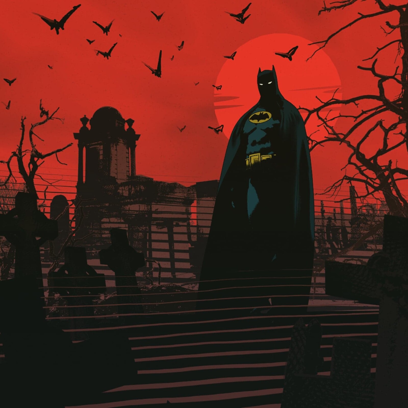 Shader to RGB node experiments with Mike Mignola's batman theme