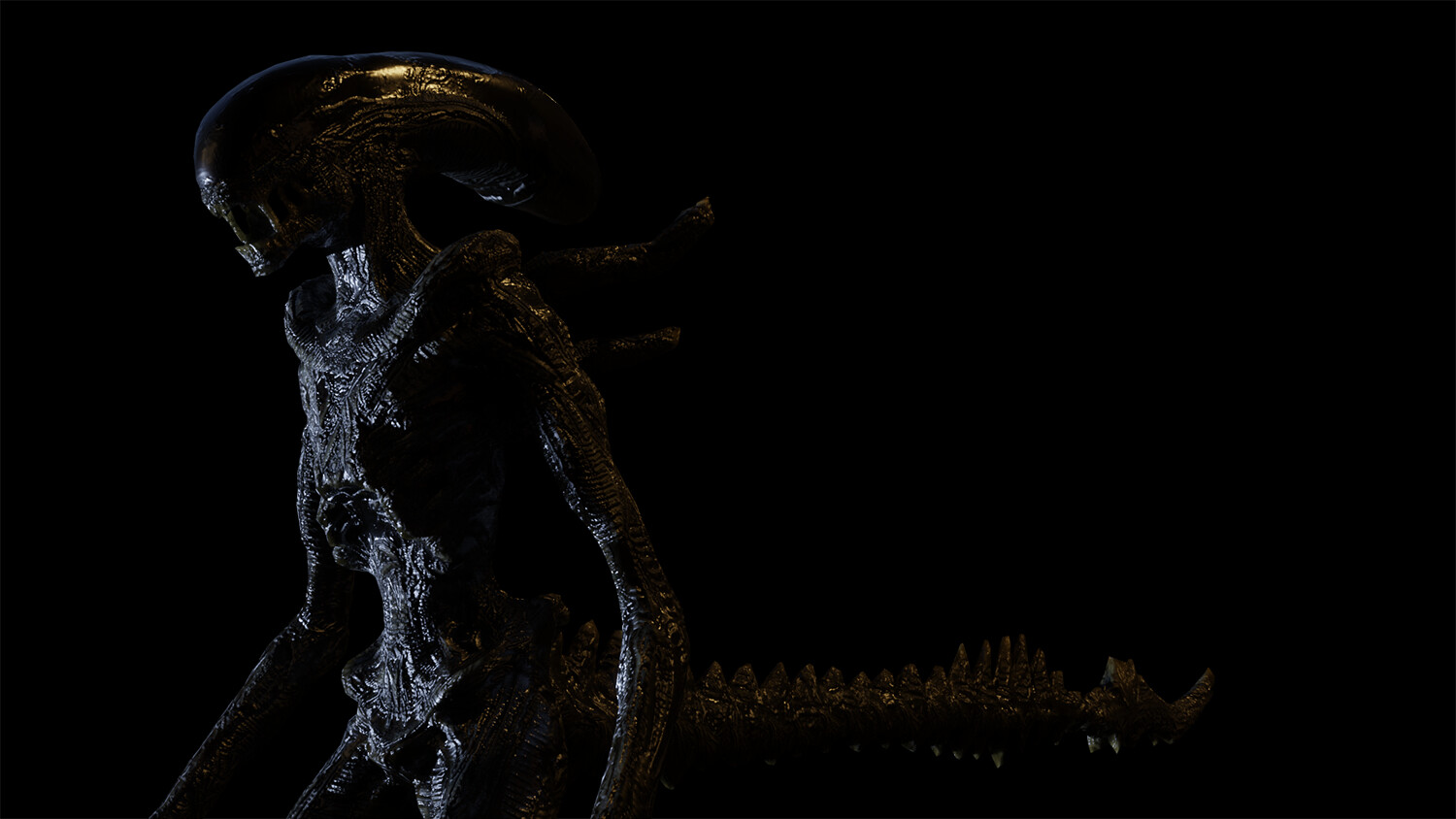 toothless Xenomorph model I used to create some compositions later on