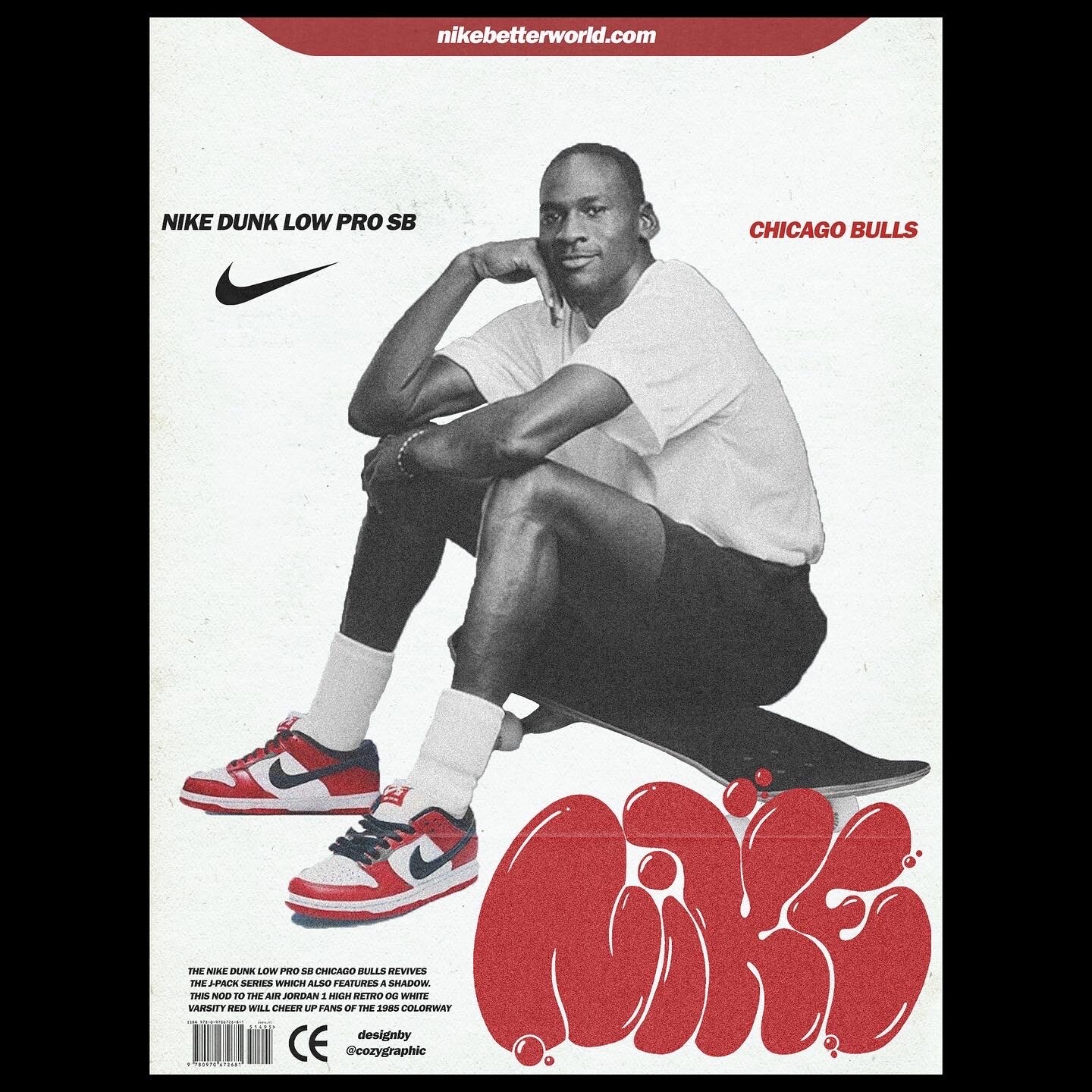 ArtStation - Michael Jordan Nike SB Low Dunk Pro Poster Design