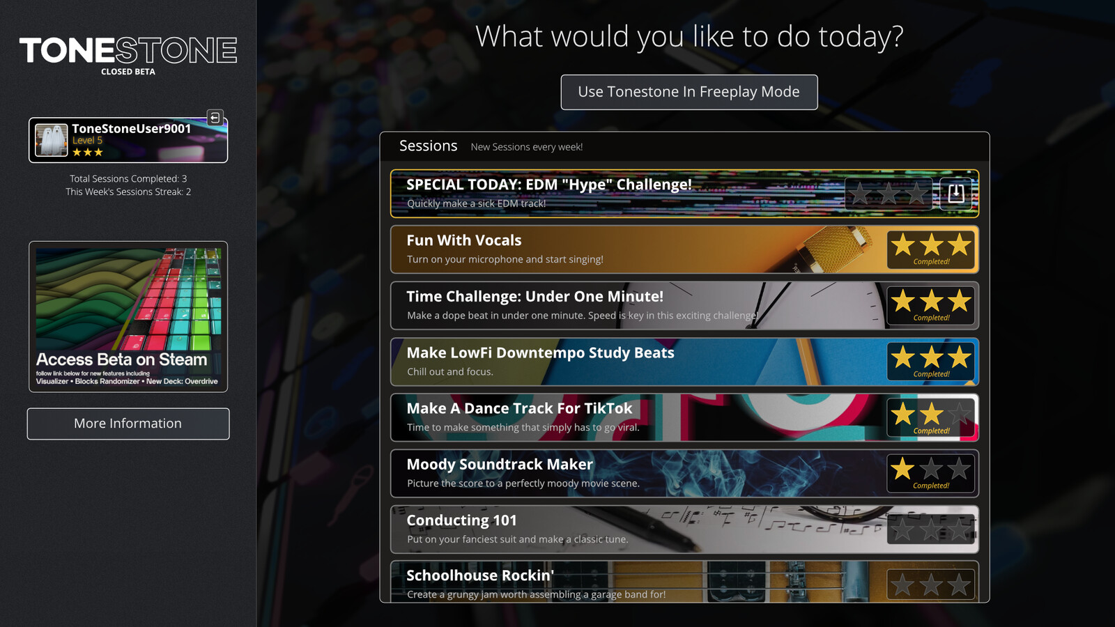 (2) Mockup for a potential dashboard for Tonestone V1.