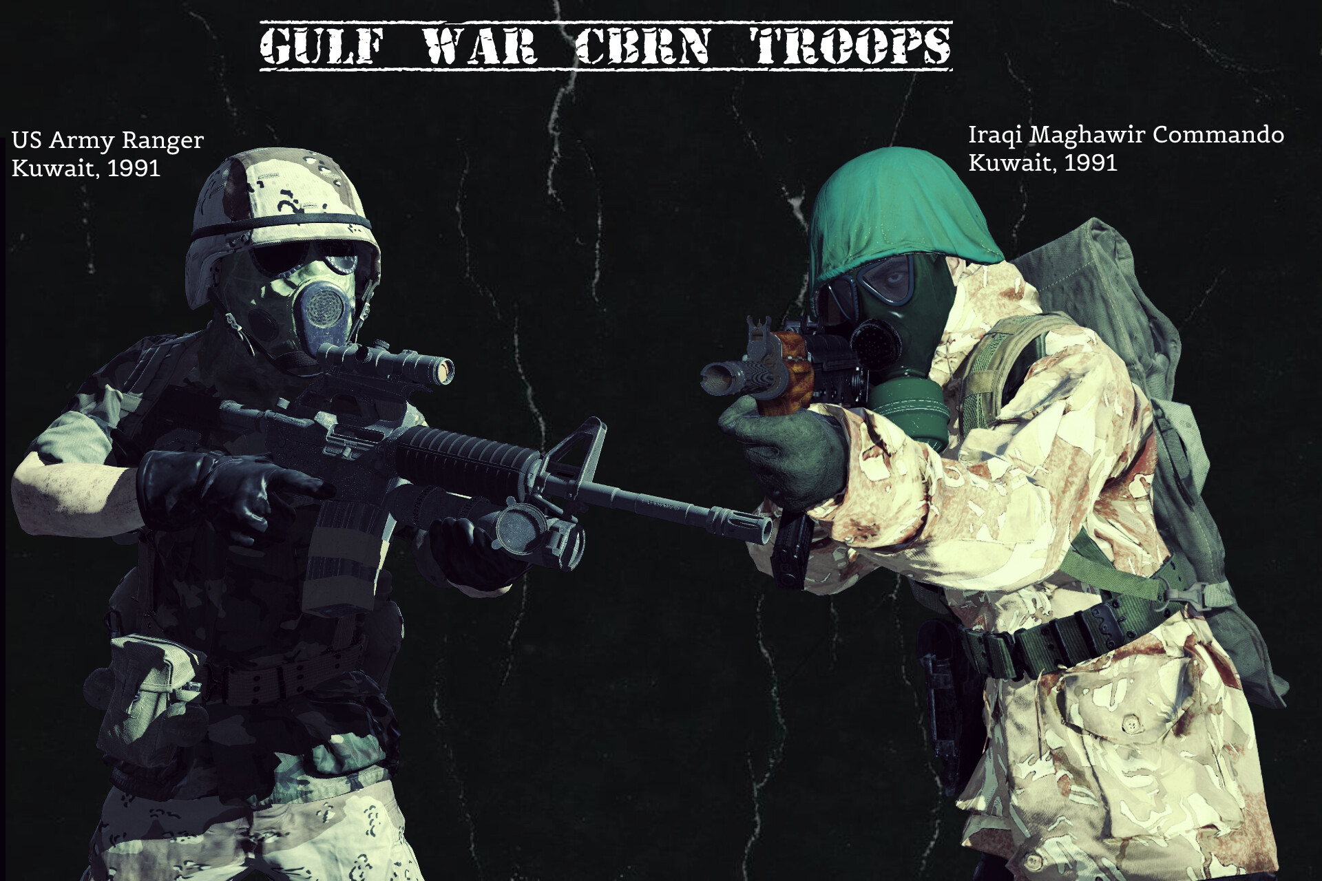 ArtStation Gulf War CBRN Troops