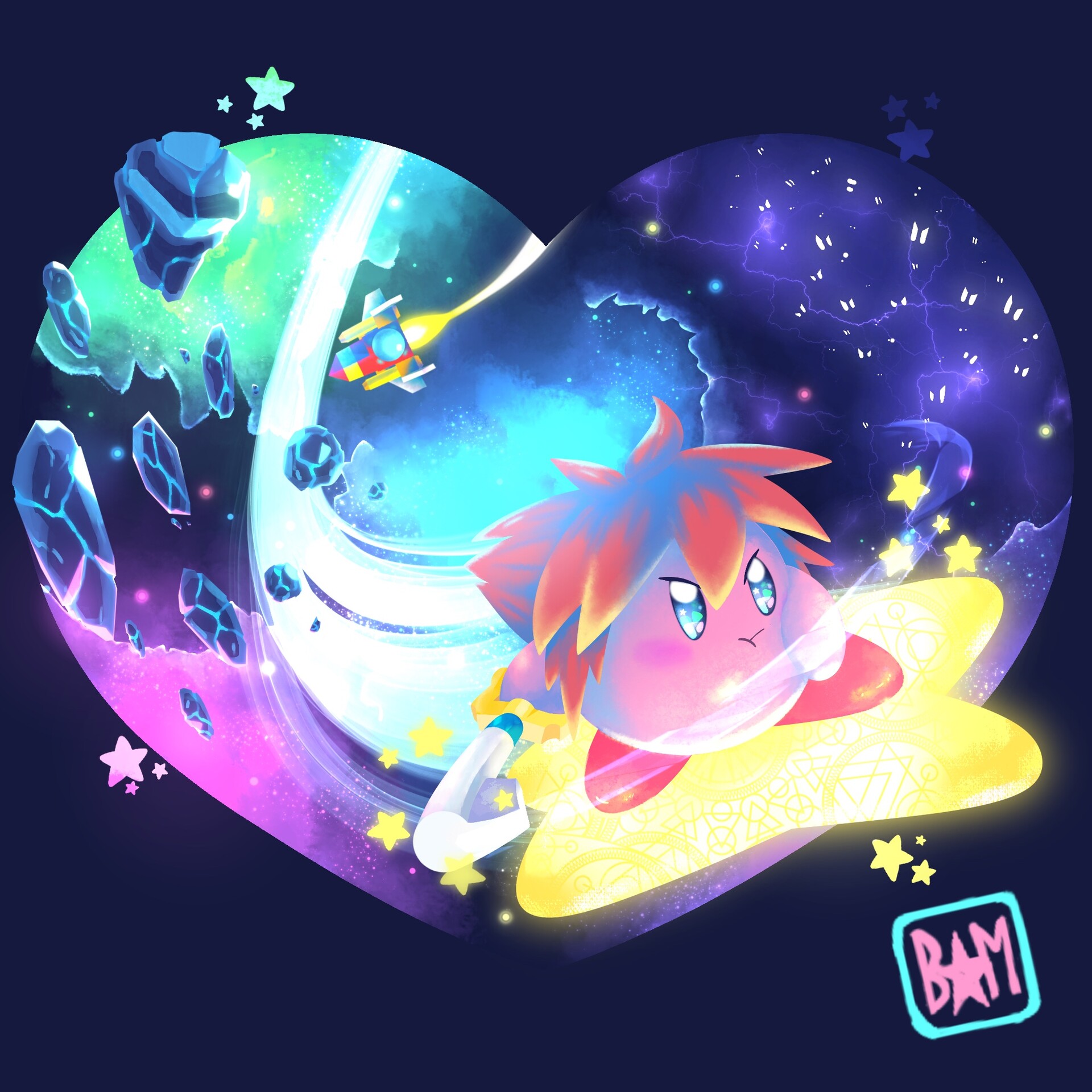 ArtStation - Kirby/Kingdom Hearts Fanart