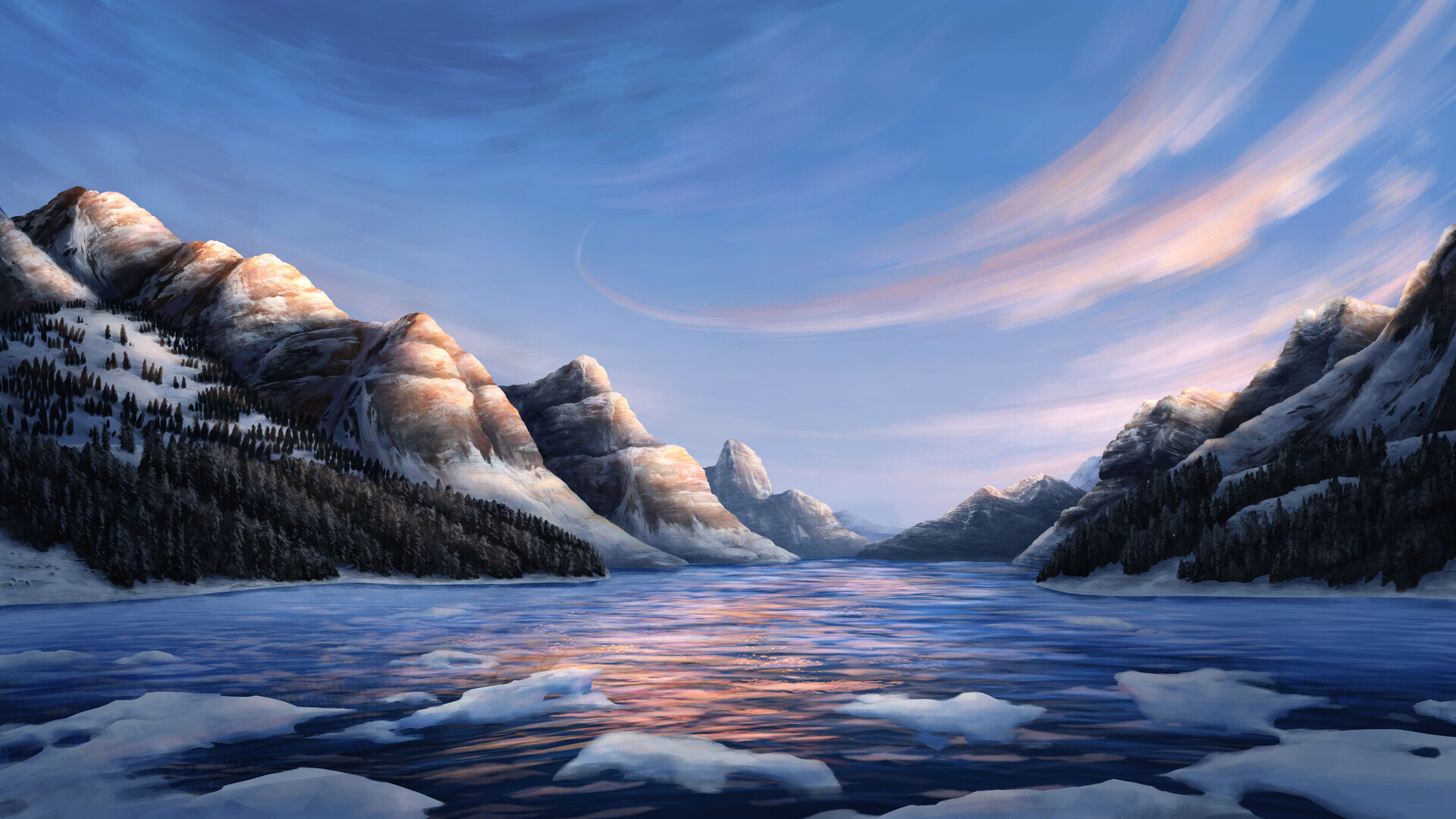 ArtStation - Snow Mountain - Background Painting