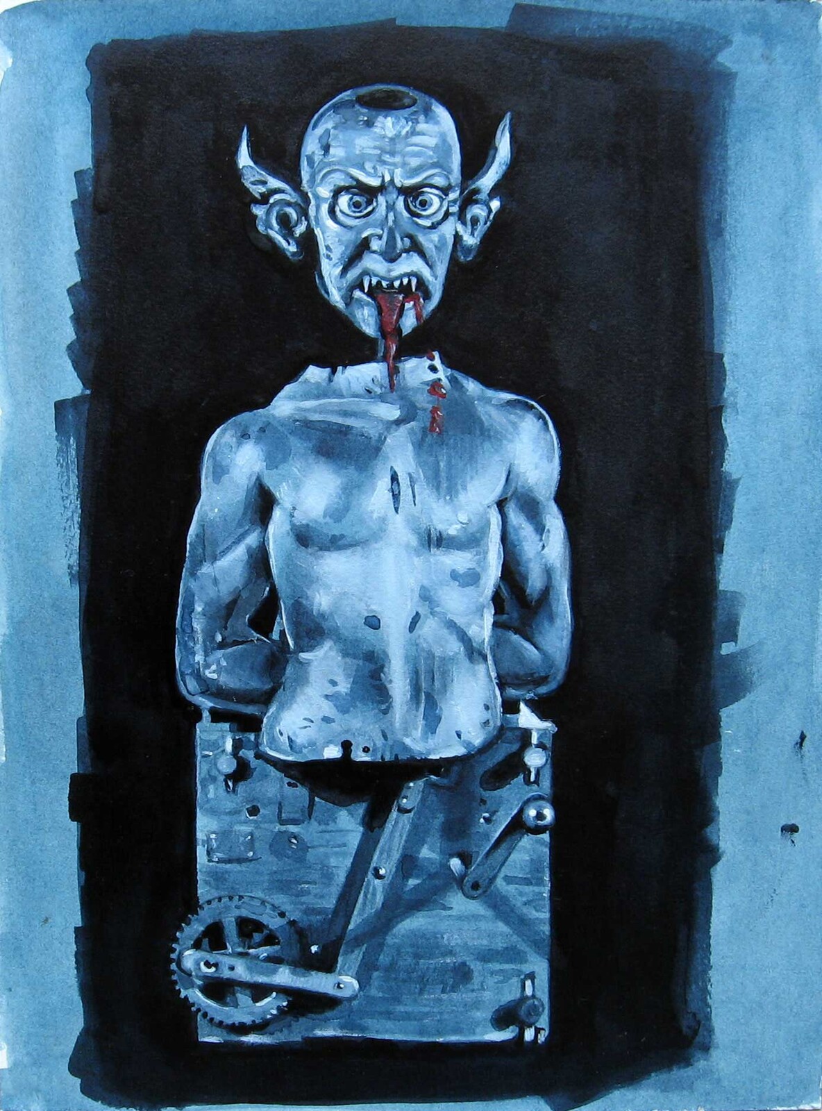Lovecraftian illustration - traditional media.