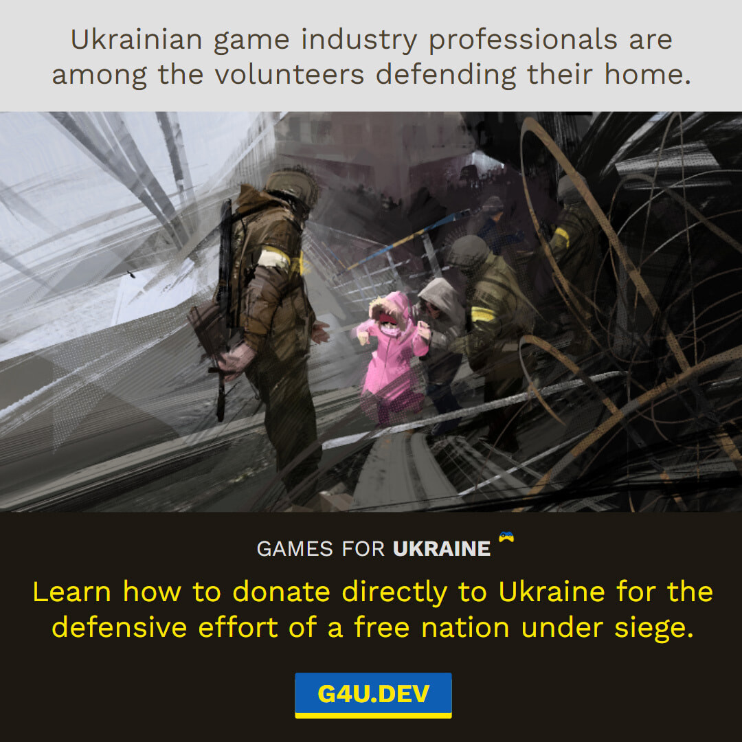 Video game companies are helping Ukraine. You can too:
www.g4u.dev