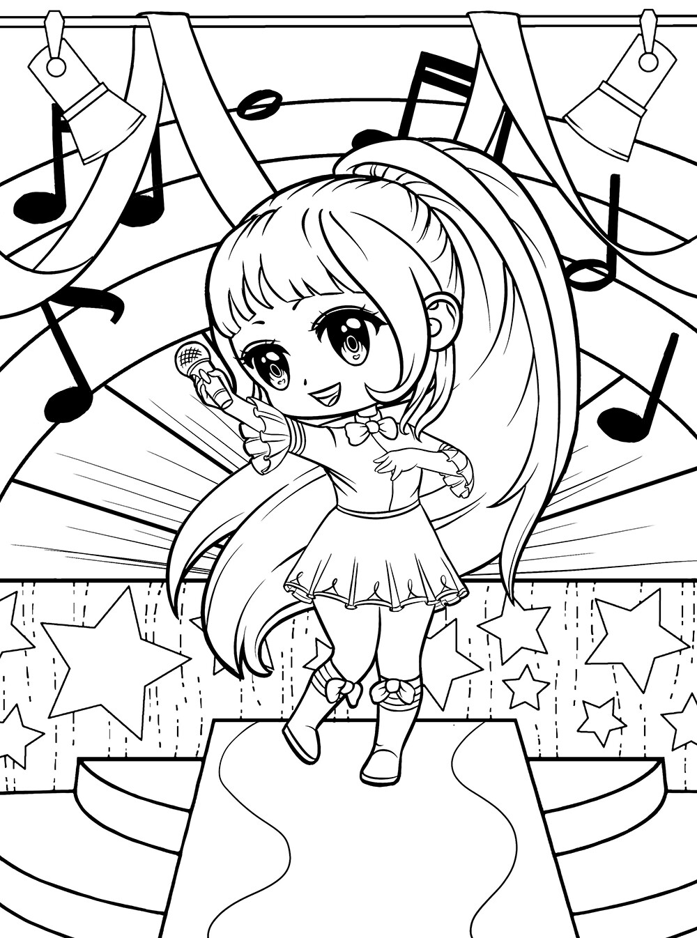 Anime Chibi coloring book to print and online