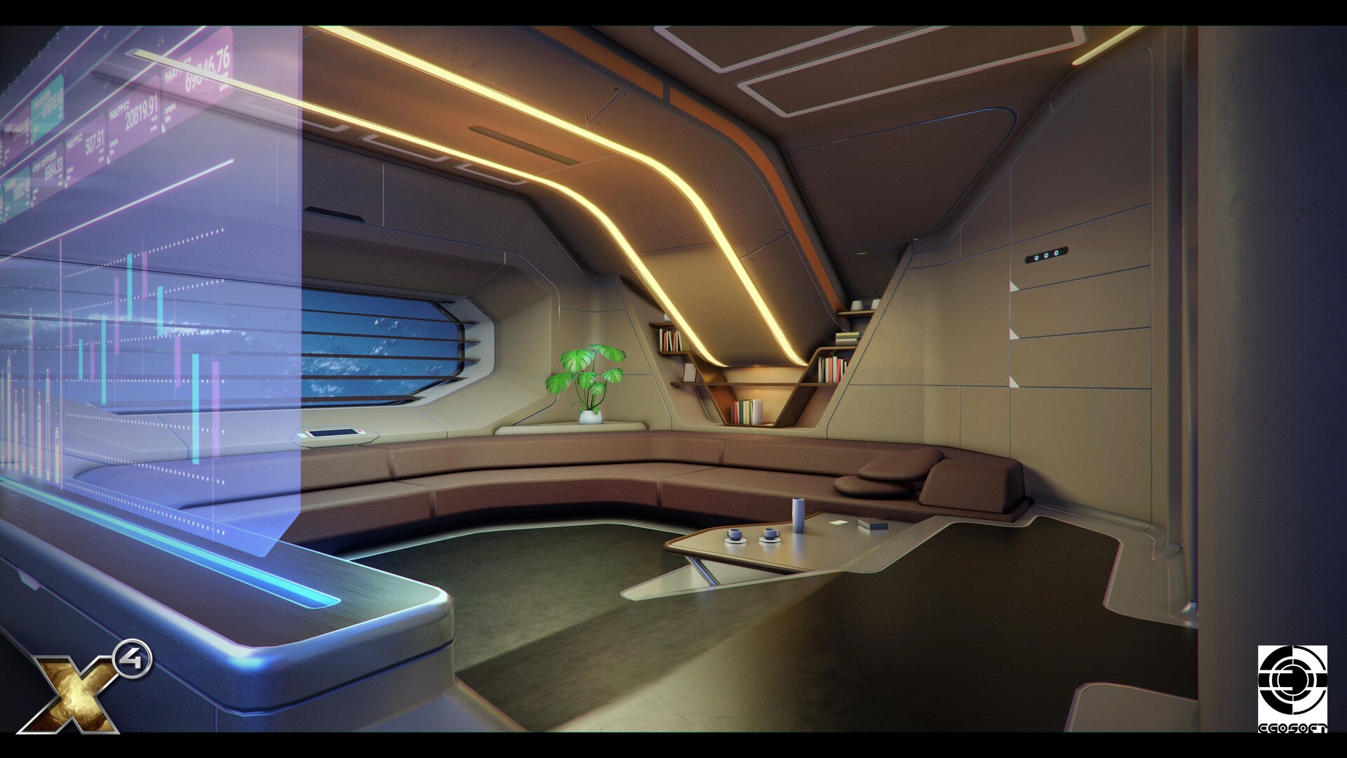 Spaceship Interior With View On The Planet Earth 3D Rendering Stock Photo,  Picture And Royalty Free Image 197226223.