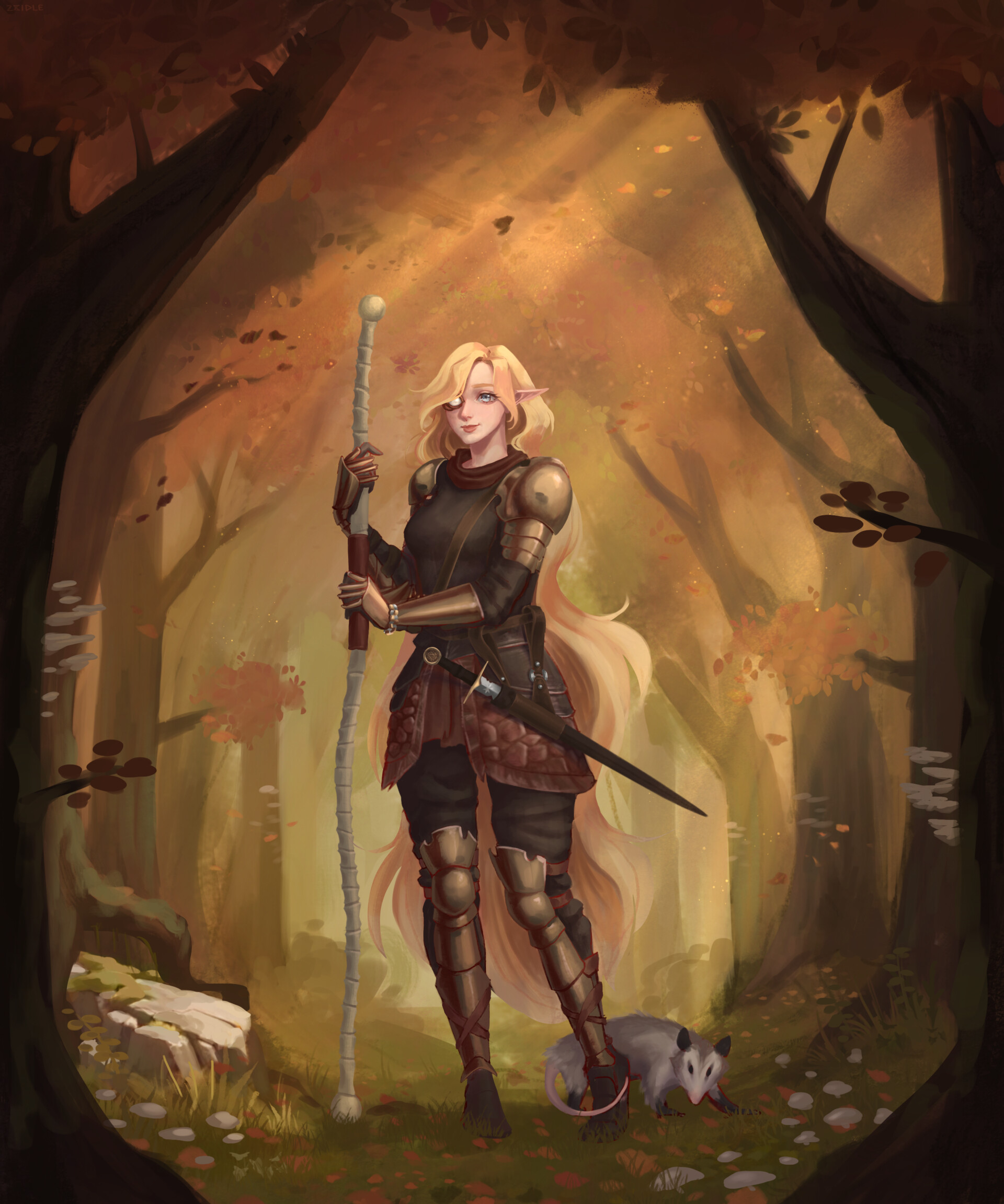 ArtStation - Opossum Druid - Commission