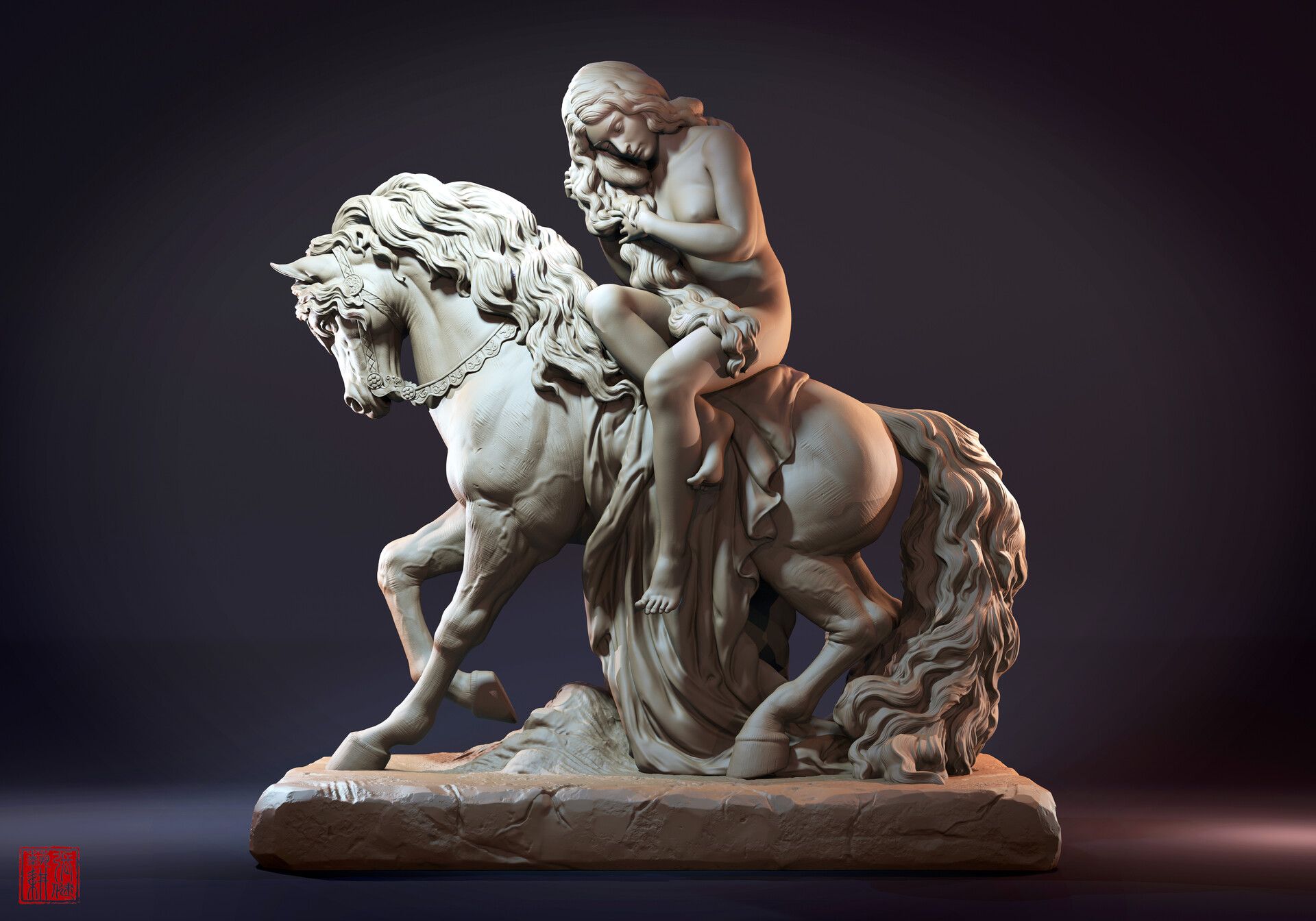 ArtStation "Lady Godiva on horseback"
