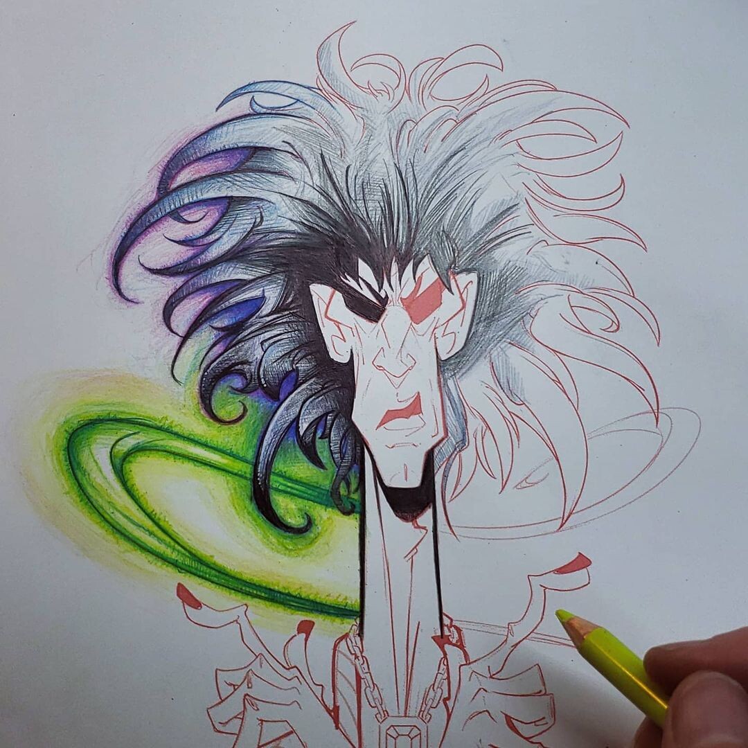 Color pencil wip.