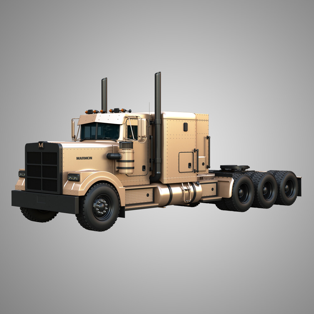 57P Semi Truck - Tri Axle Truck - Custom Version