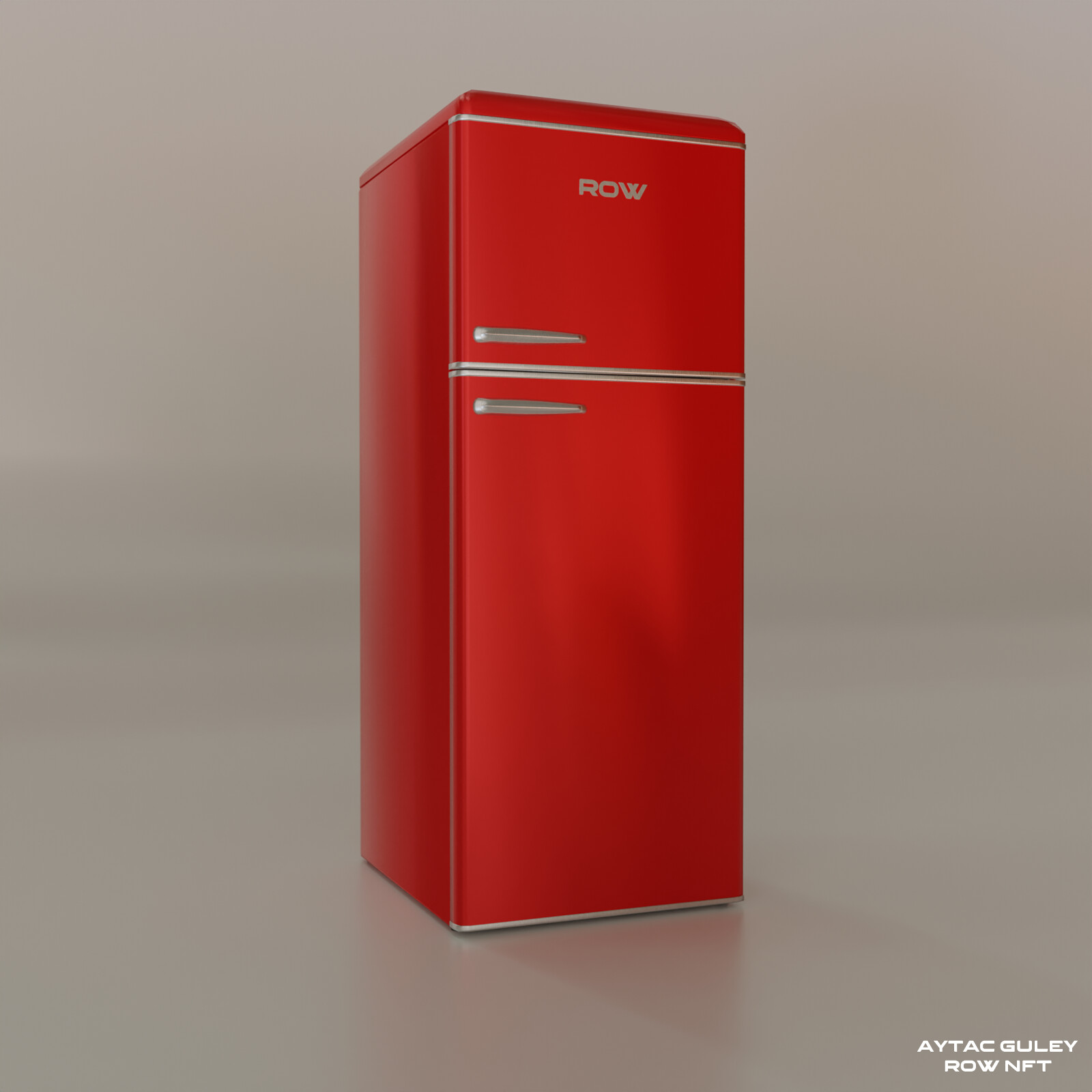 Classic Red Refrigerator For A Vintage Inspired Kitchen 3d