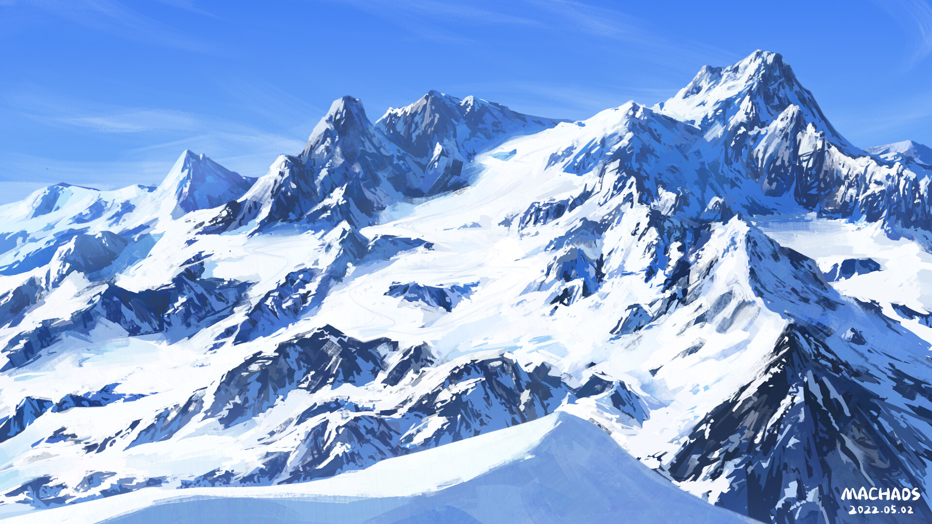ArtStation - Snow Mountain exersice