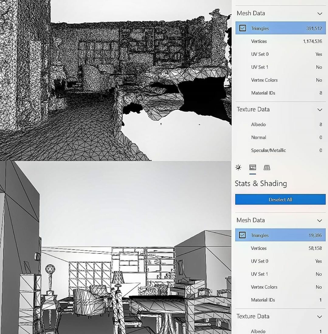 manually retopologized and baked textures from photogrammetry scan