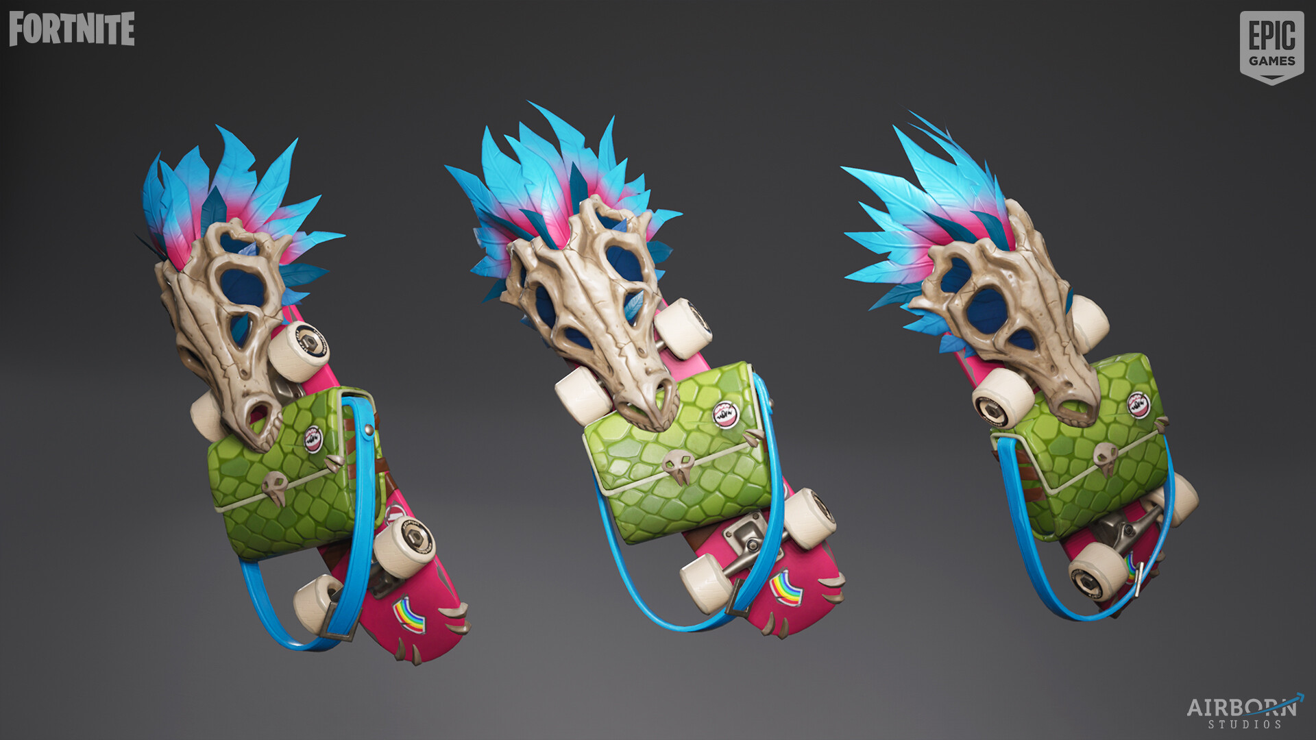 Airborn Studios Fortnite Dino Deck Backpack
