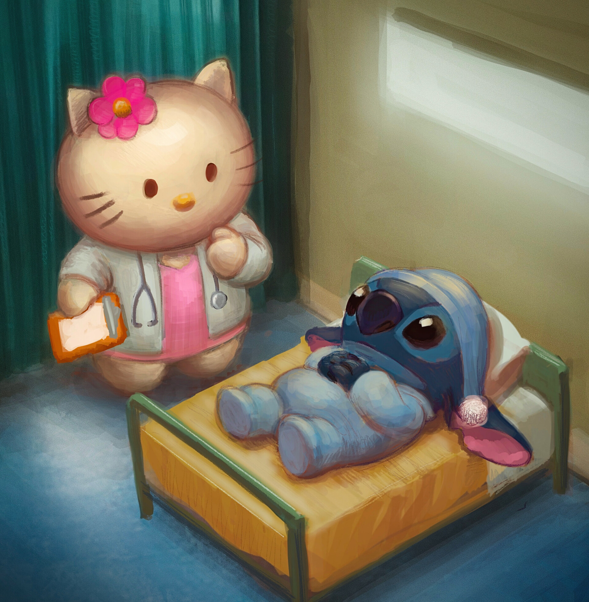 Hello Kitty meets Stitch