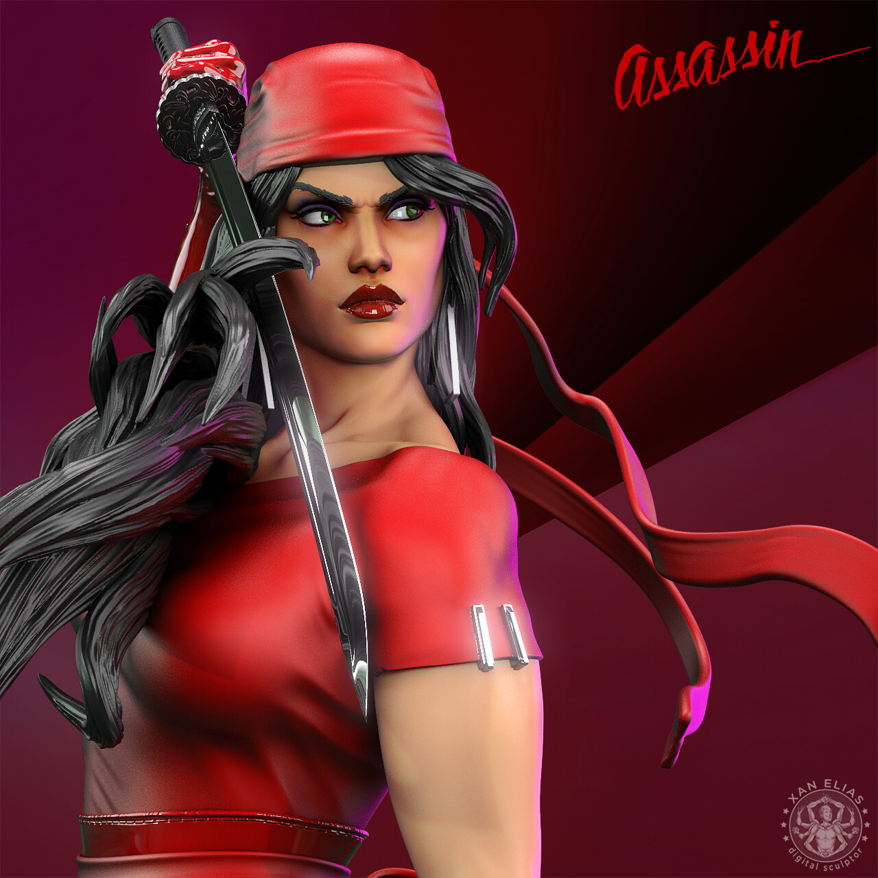 Xan Elías - Elektra Assassin 1:4 collectible statue