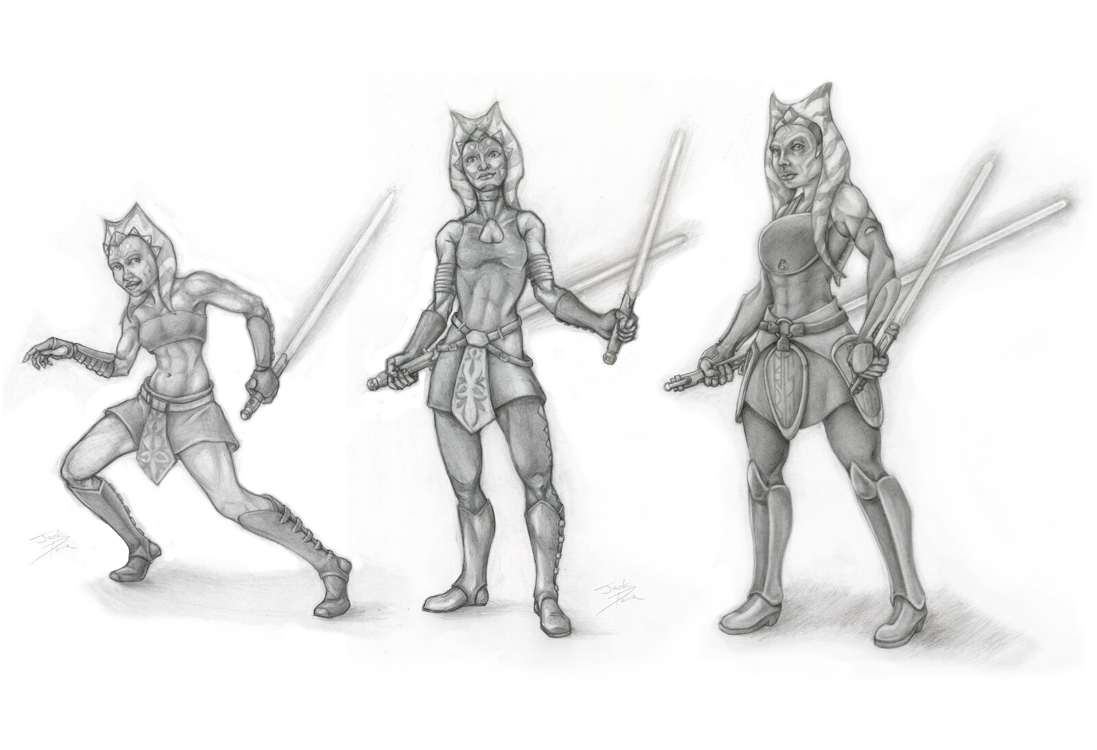 Ashoka Tryptic

3 ages of Ashoka from the cartoons. 

(Likely do the Mandalorian version at some point, just find the costume a bit bland currently. Hopefully it gets better when she gets her own series.)