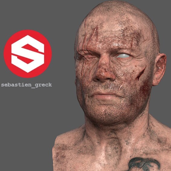 
Hi everyone, today, following the work in progress of the character, here is the texturing of the face done with substance painter.
