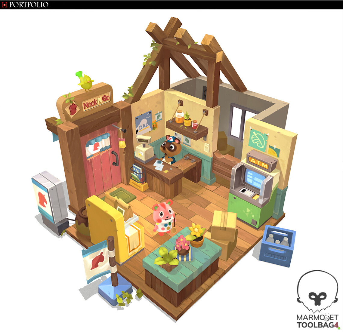 Funcg Academy - Handpainted 3D Animal crossing fan art (Fan Art)