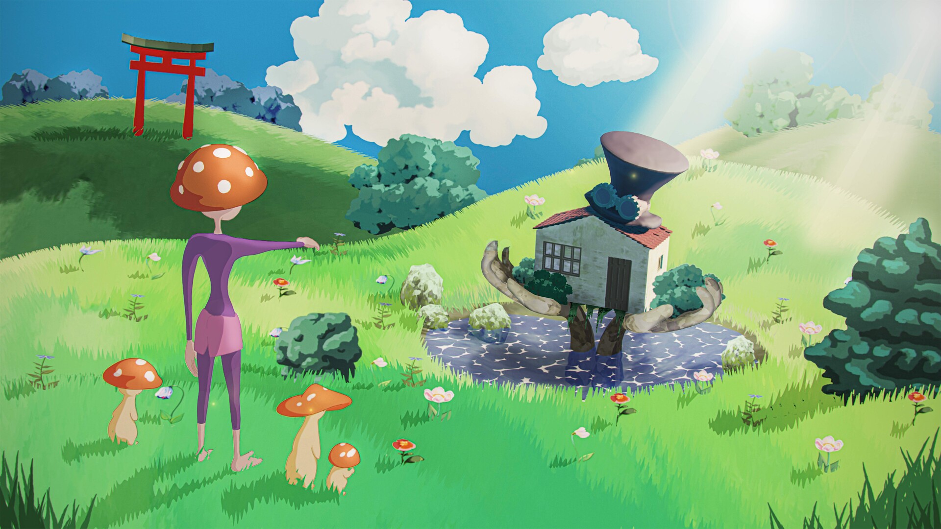 ArtStation - Ghibli Style 3D Landscape
