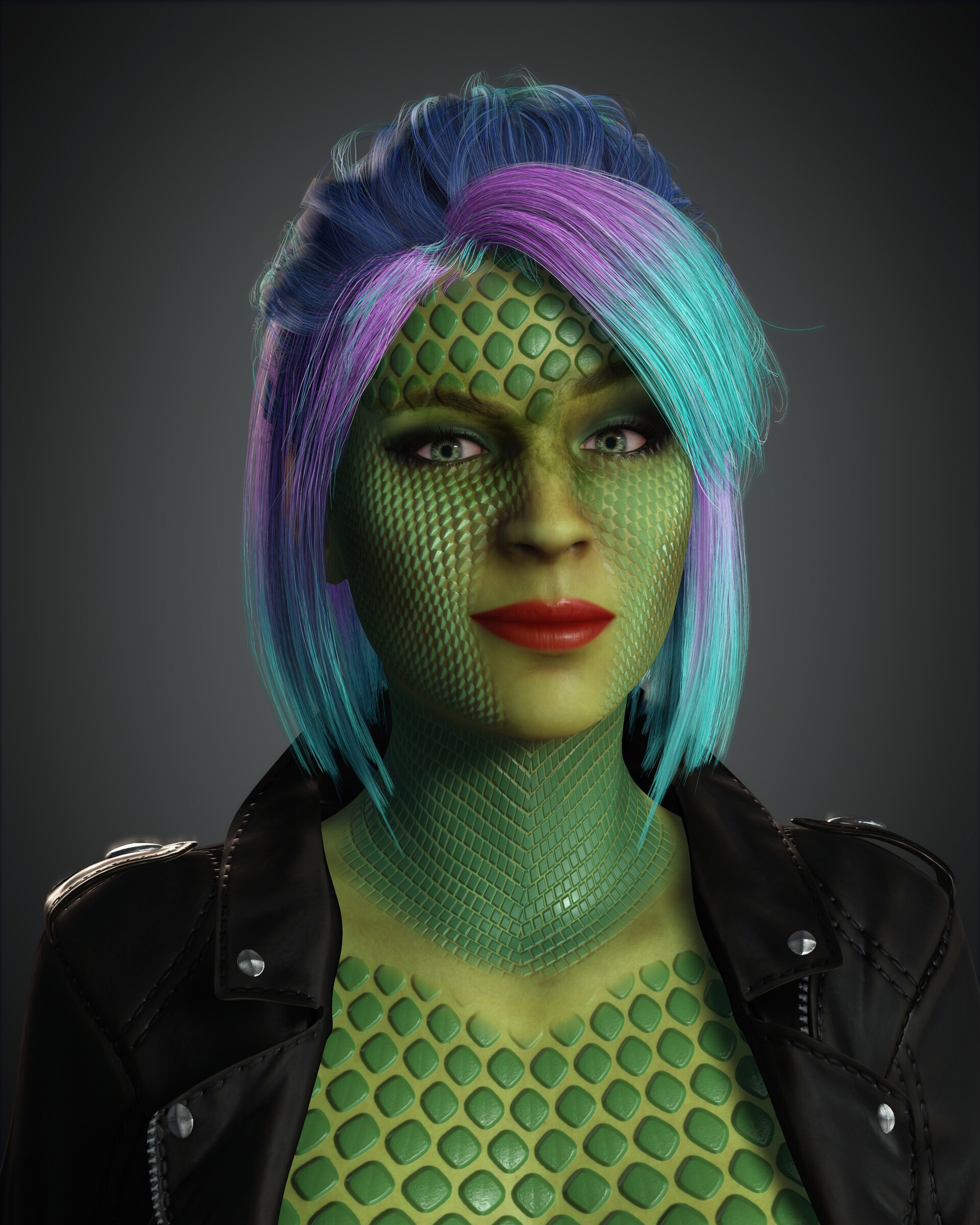 ArtStation Girl Reptile By Oscar creativo