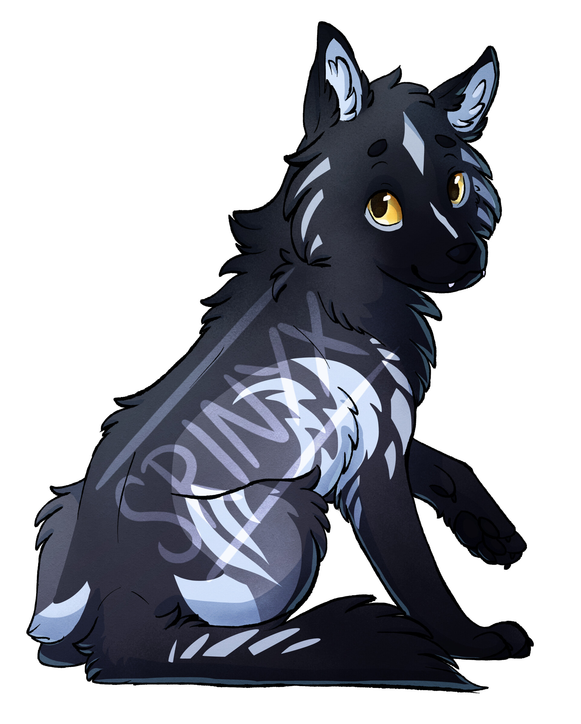 Wolf Pup 1 Sold To Rawrmerawr By Ranchlake  Anime Wolf Pup  Free  Transparent PNG Clipart Images Download