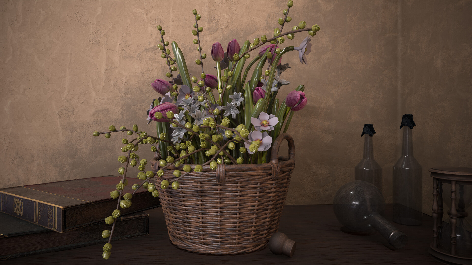 ArtStation Wicker Flower Basket