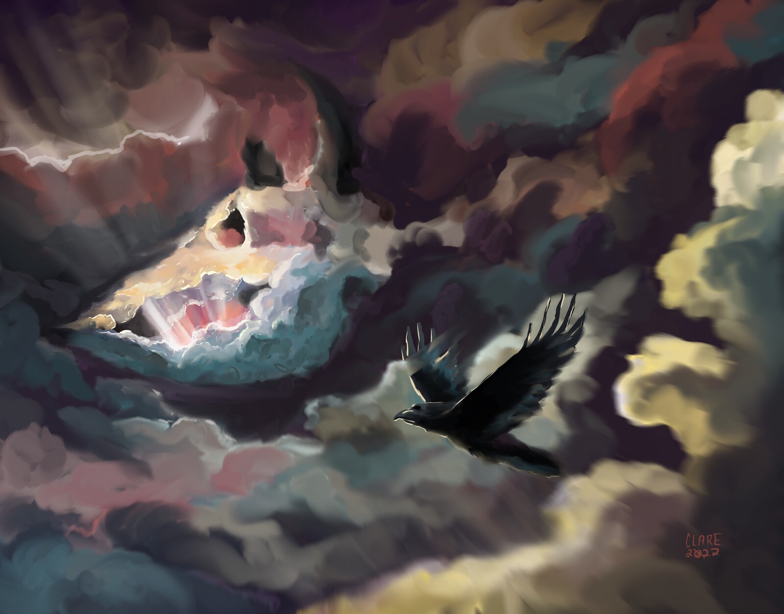 Cloud practice! Do you see the buffalo skull? 🦬