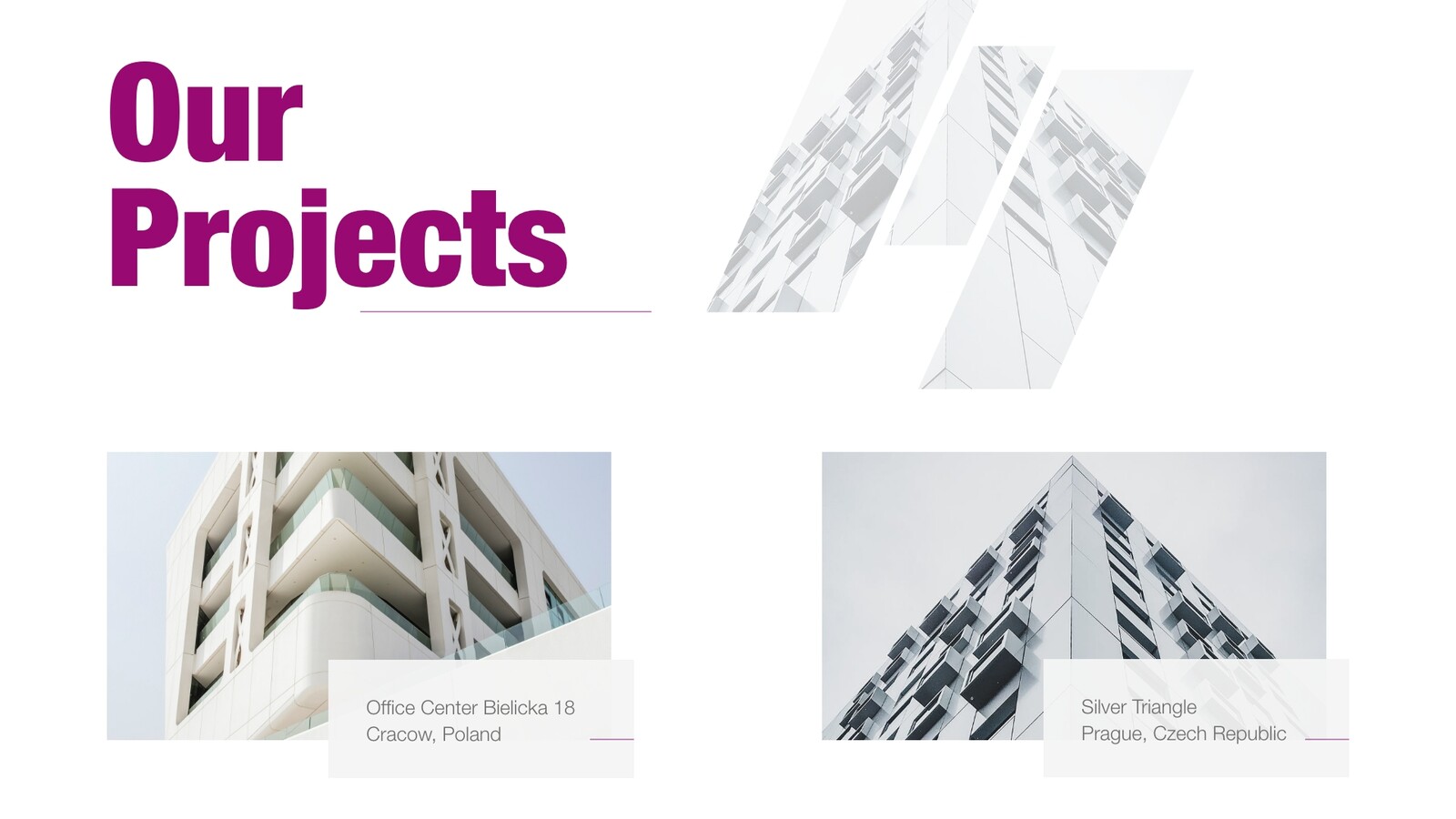 Section 3 - Our projects
