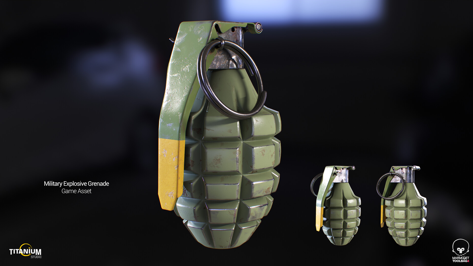 Navid Valizadeh Titanium Studio M2 Grenade Military Game Asset