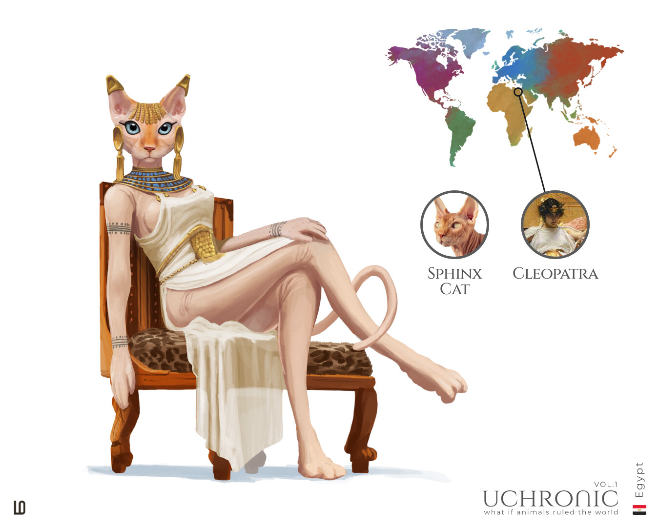 Cleopatra as Egyptian Cat