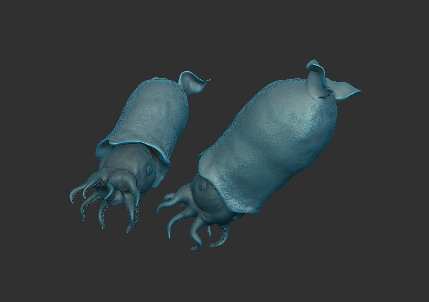 ZBrush render of final squid model