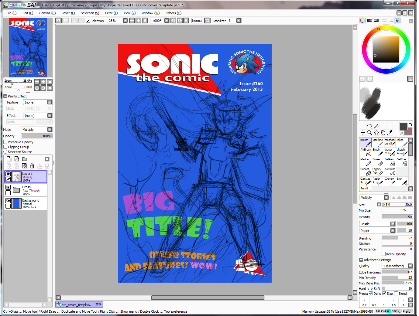 Steps in Paint Tool Sai.
