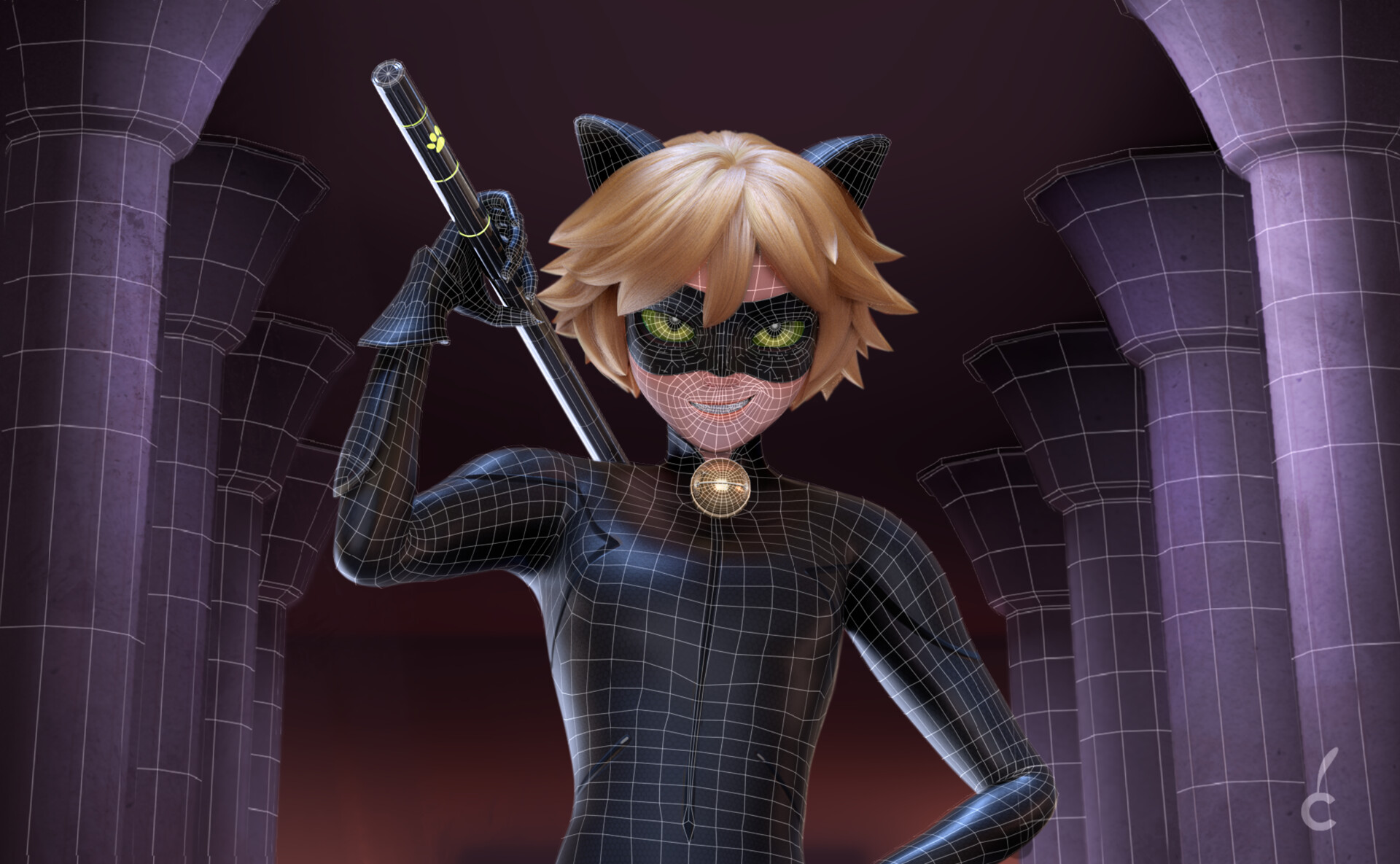 ArtStation - Chat Noir Fanart Final Composition